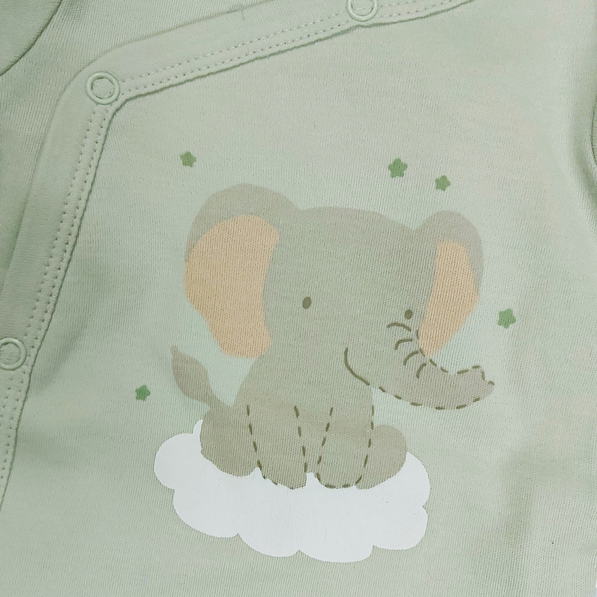 Wickelbodys, LITTLE, Grün – Besonderheit: aus 100% Baumwolle