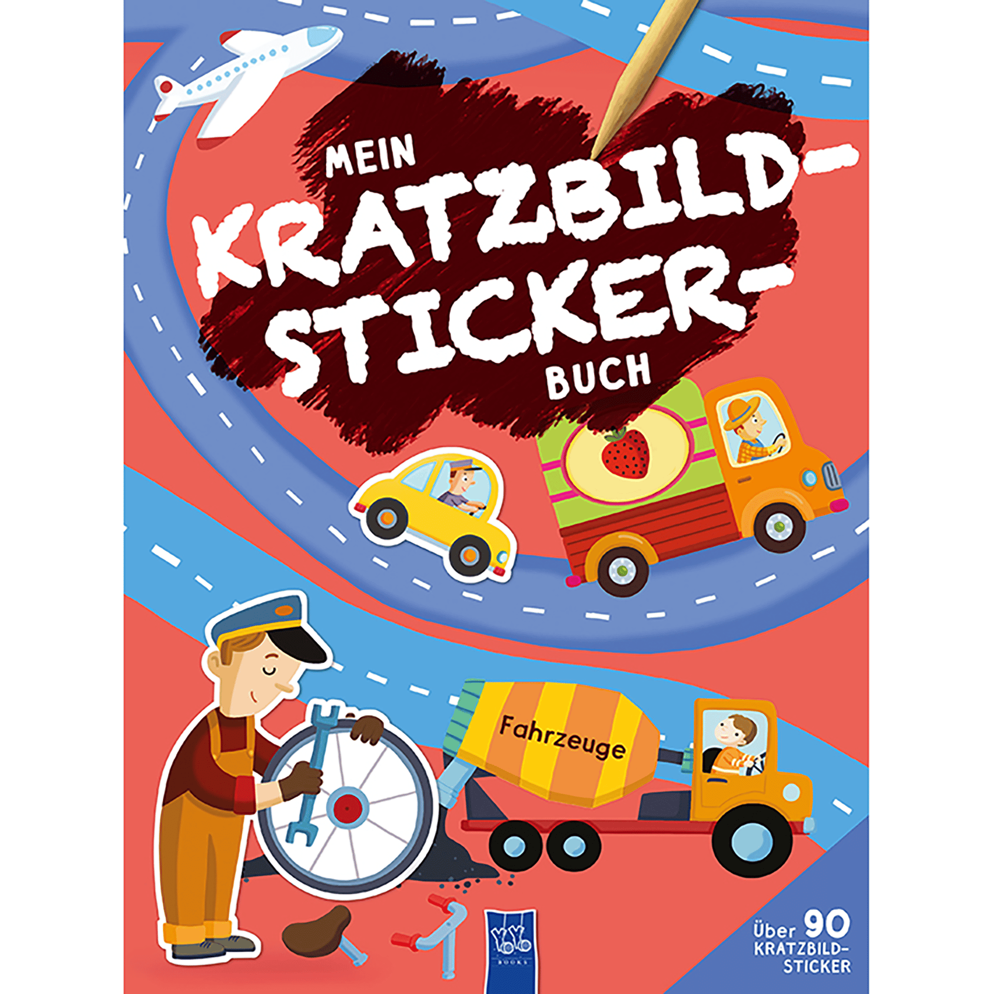 Mein Kratzbild Stickerbuch - Fahrzeuge Yoyo Books Mehrfarbig 2000584479306 1