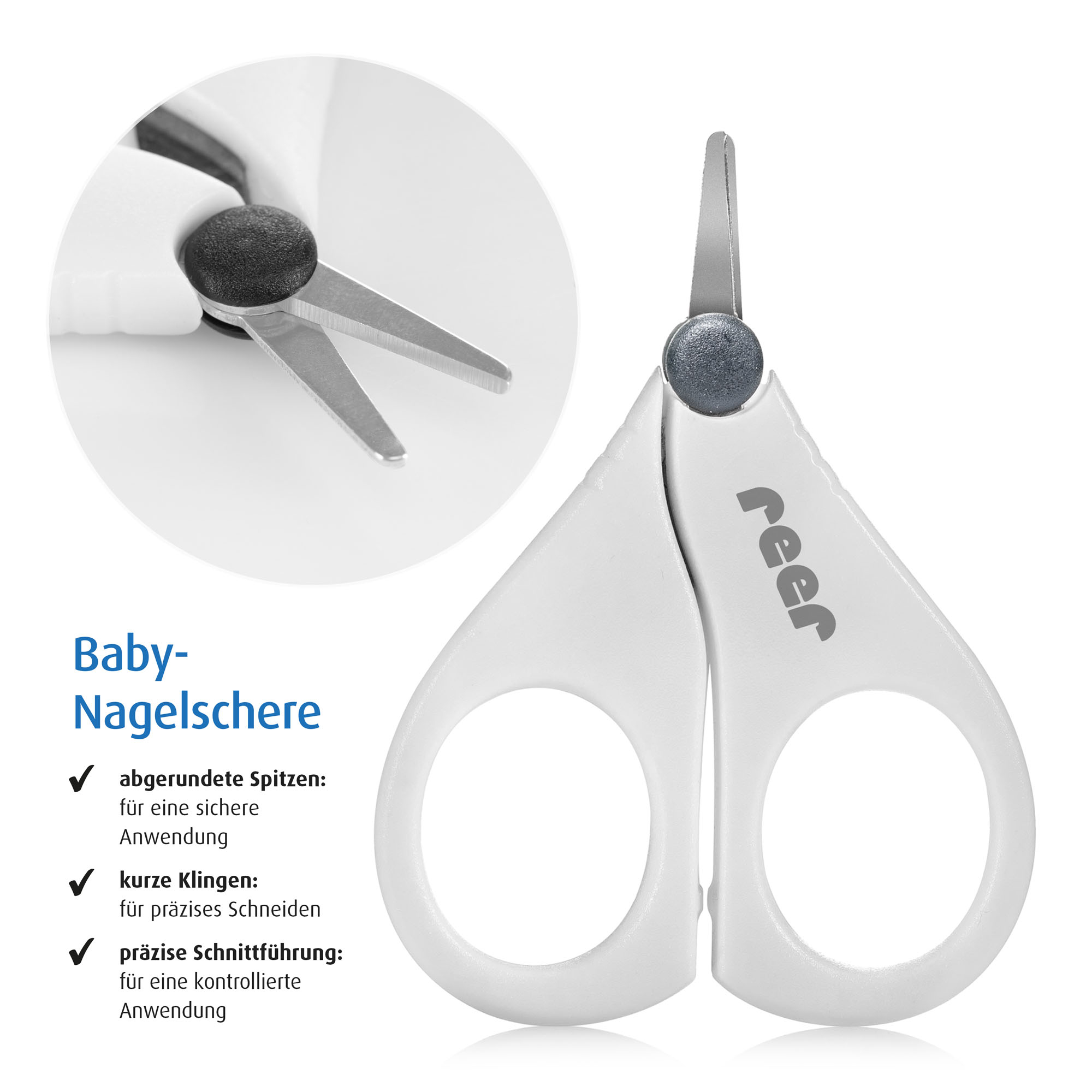 Körperpflege, reer, Weiß – Besonderheit: 2-teilig: Nagel-Schere und -Knipser