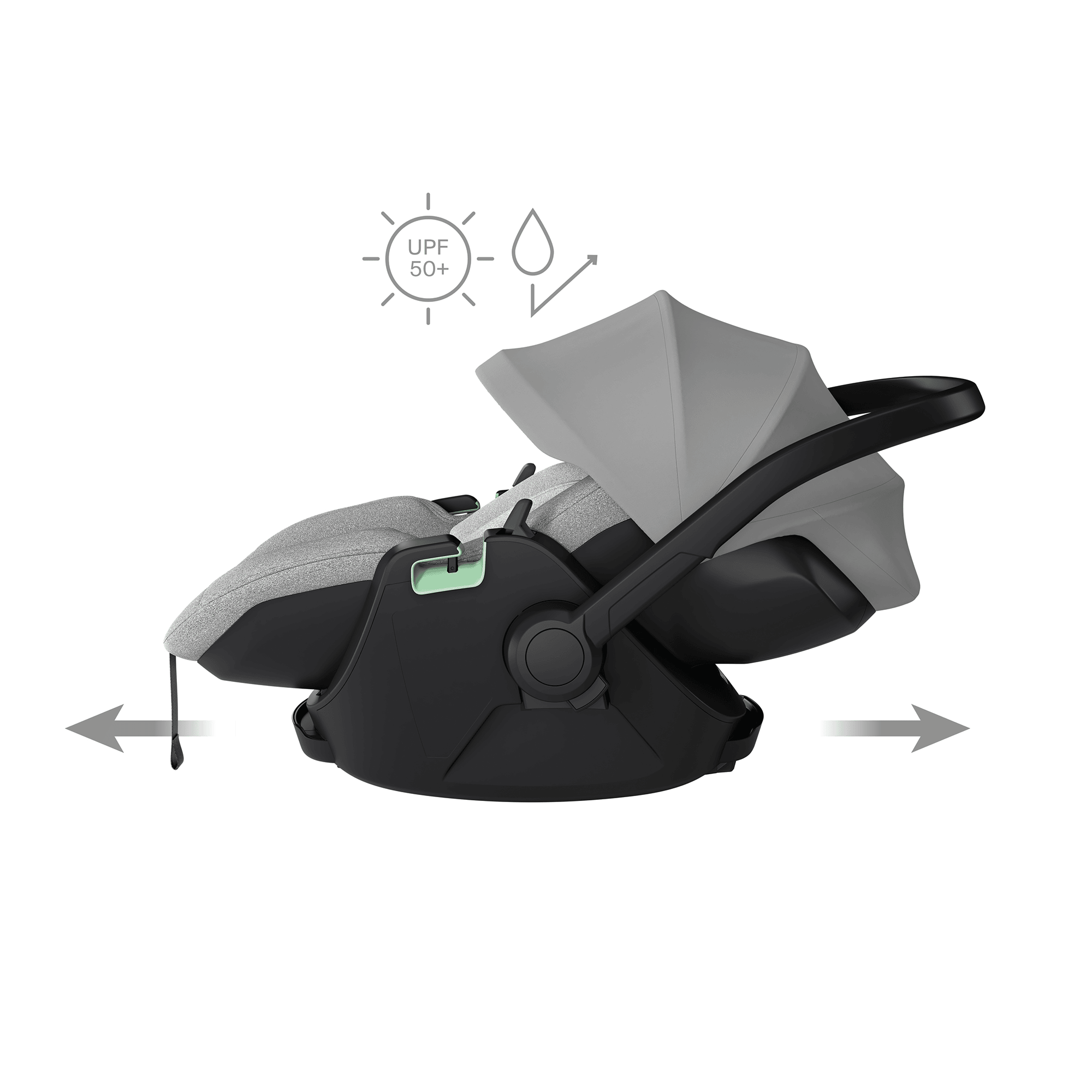 Babyschalen 0-13 kg, Gruppe 0+, THULE, Grau – Produktansicht
