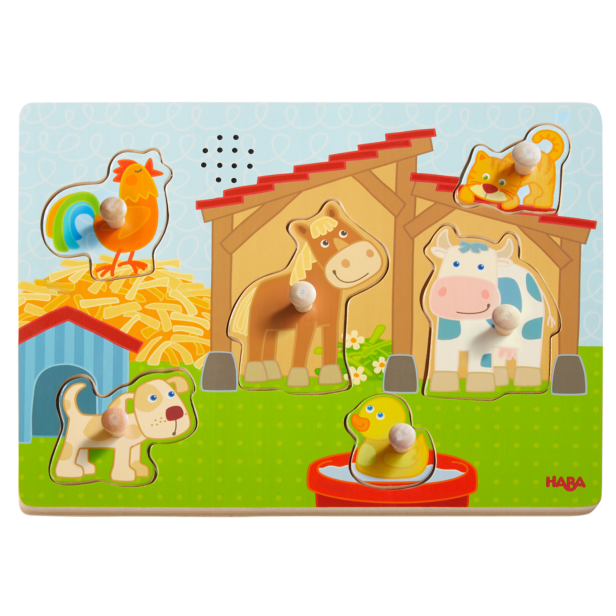 Sound-Greifpuzzle Auf dem Land HABA Mehrfarbig mehrfarbig 2000580375206 1