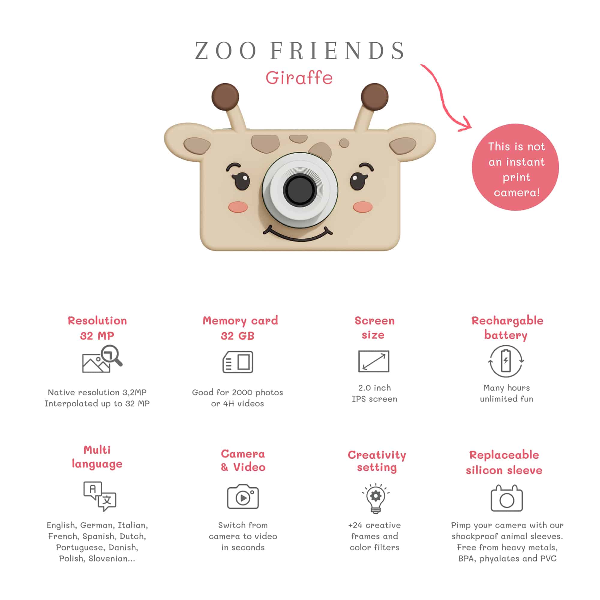 Elektronisches Spielzeug, ZOOFAMILY, Beige – Produktansicht