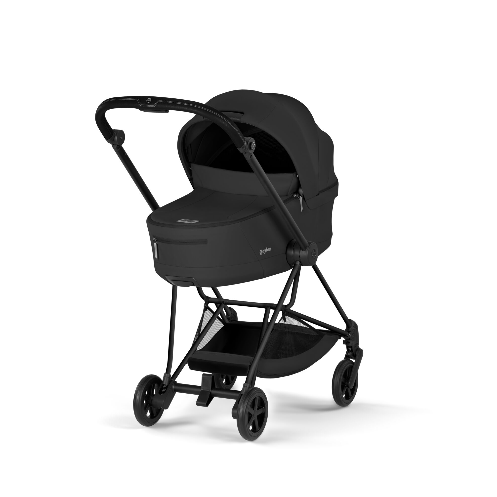 Kombi-Kinderwagen, cybex PLATINUM, Schwarz – Besonderheit: mit Babywanne auf dem Rahmen faltbar