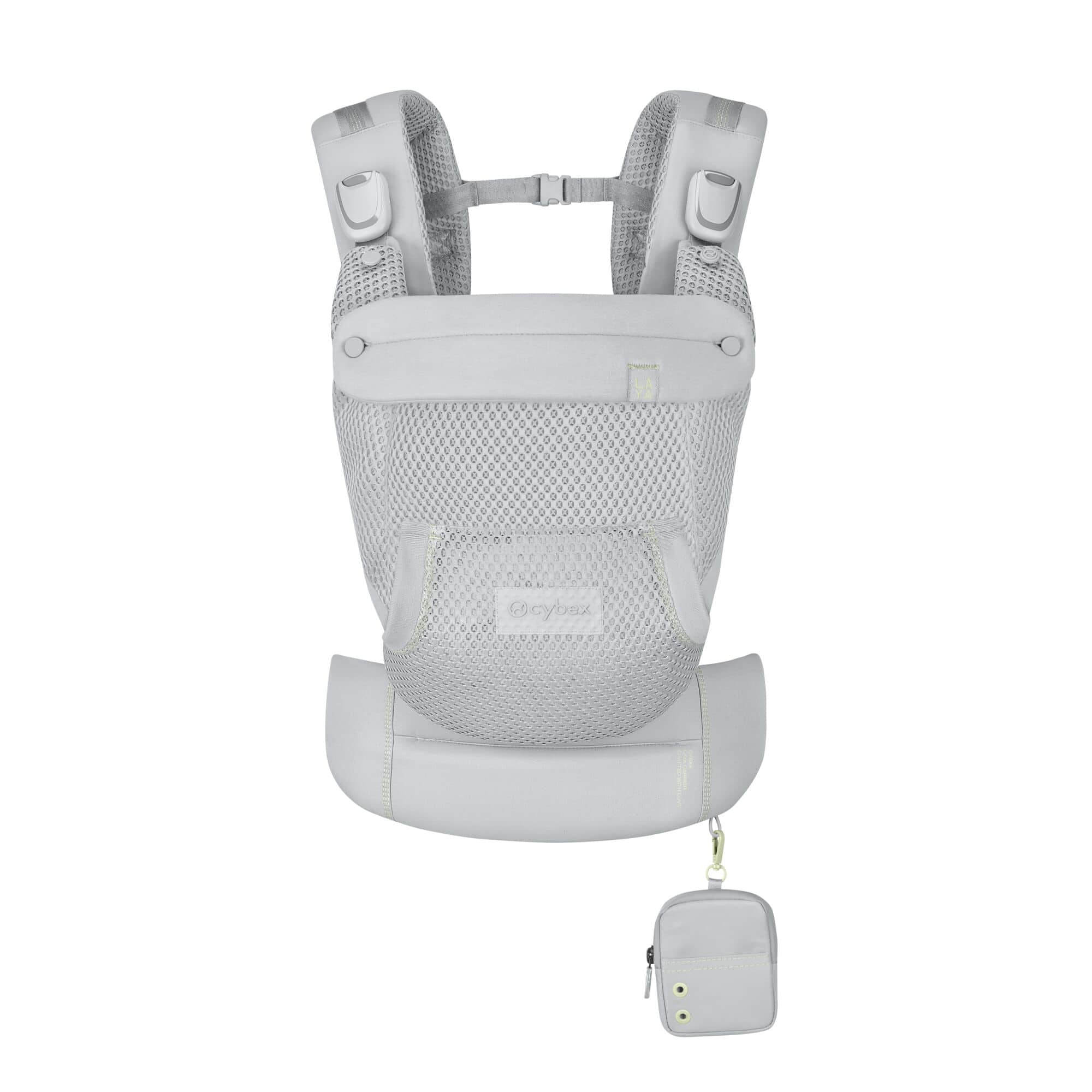 Babytragen Mesh, cybex, Grau – Besonderheit: magnetische Schnallen