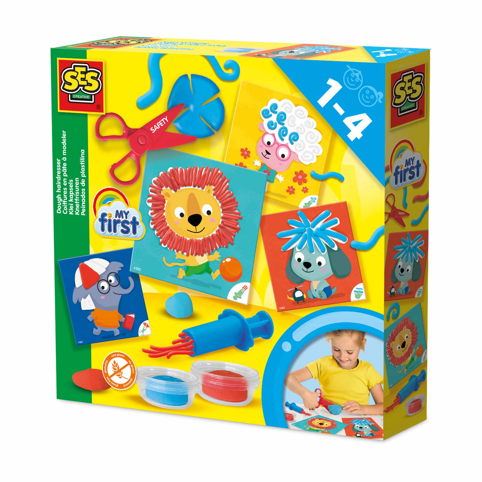 Malen & Kneten, SES CREATIVE, Gelb – Besonderheit: leicht formbare Knete zum Modellieren von Frisuren
