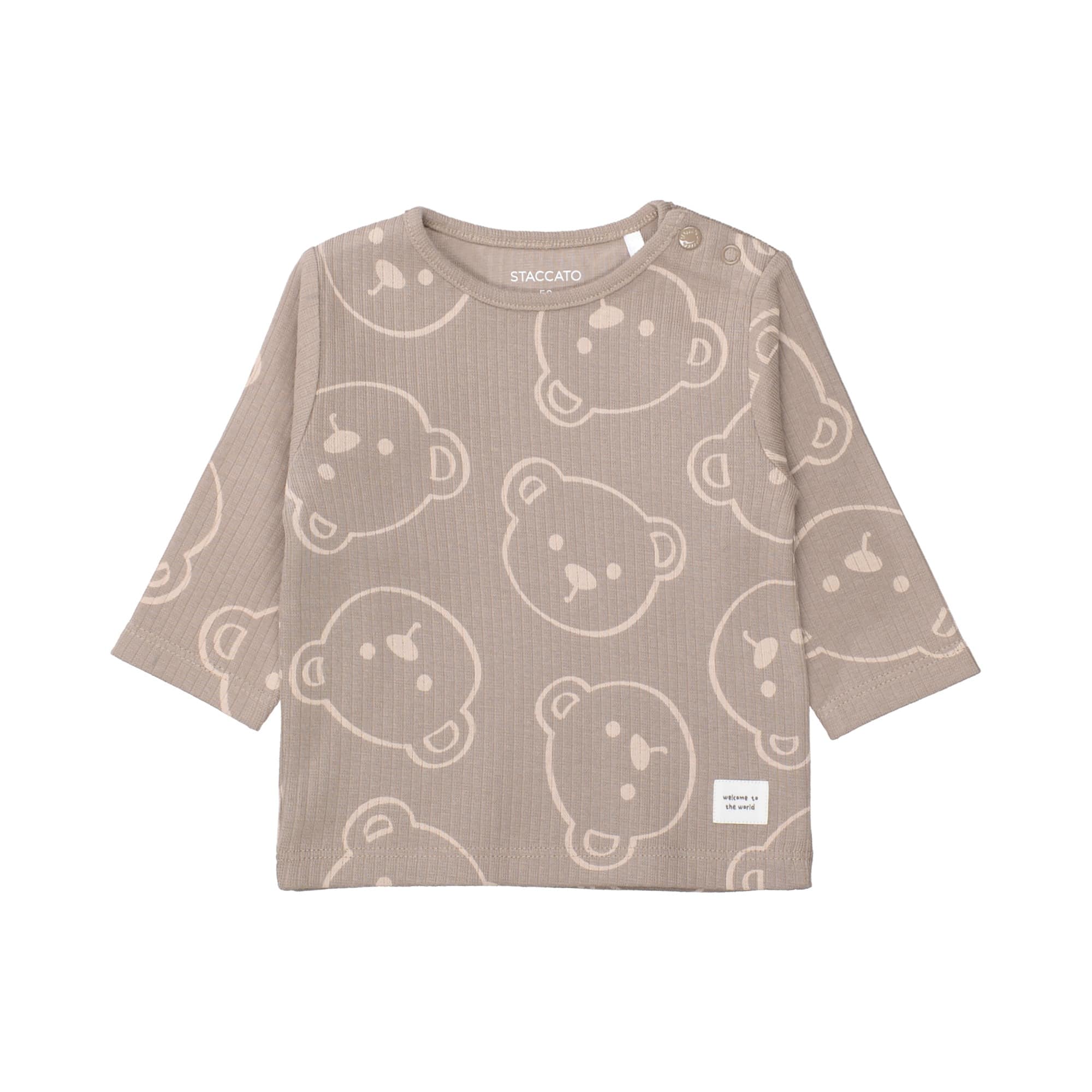 Langarmshirts, STACCATO, Braun – Besonderheit: aus 97% Bio-Baumwolle