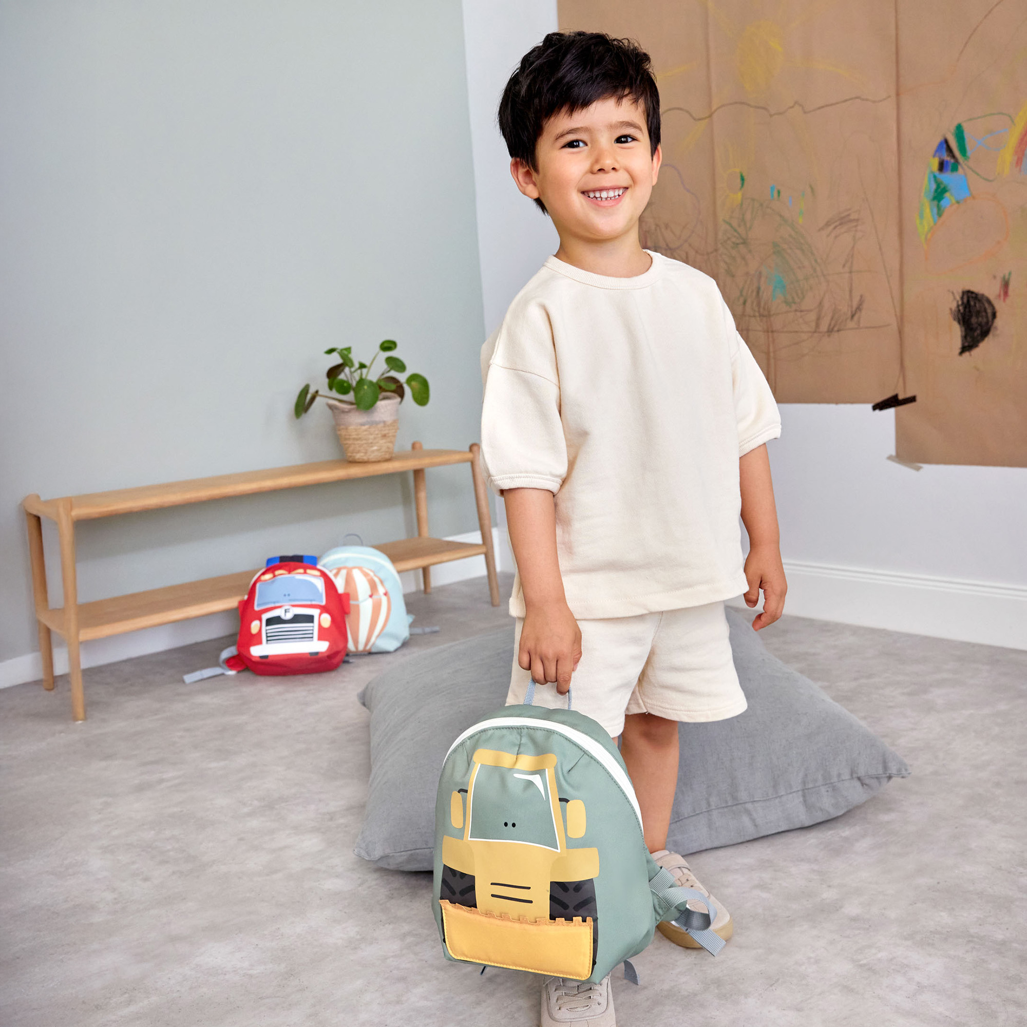 Kinderrucksäcke, LÄSSIG, Blau – Besonderheit: höhenverstellbare Schultergurte mit Brustgurt