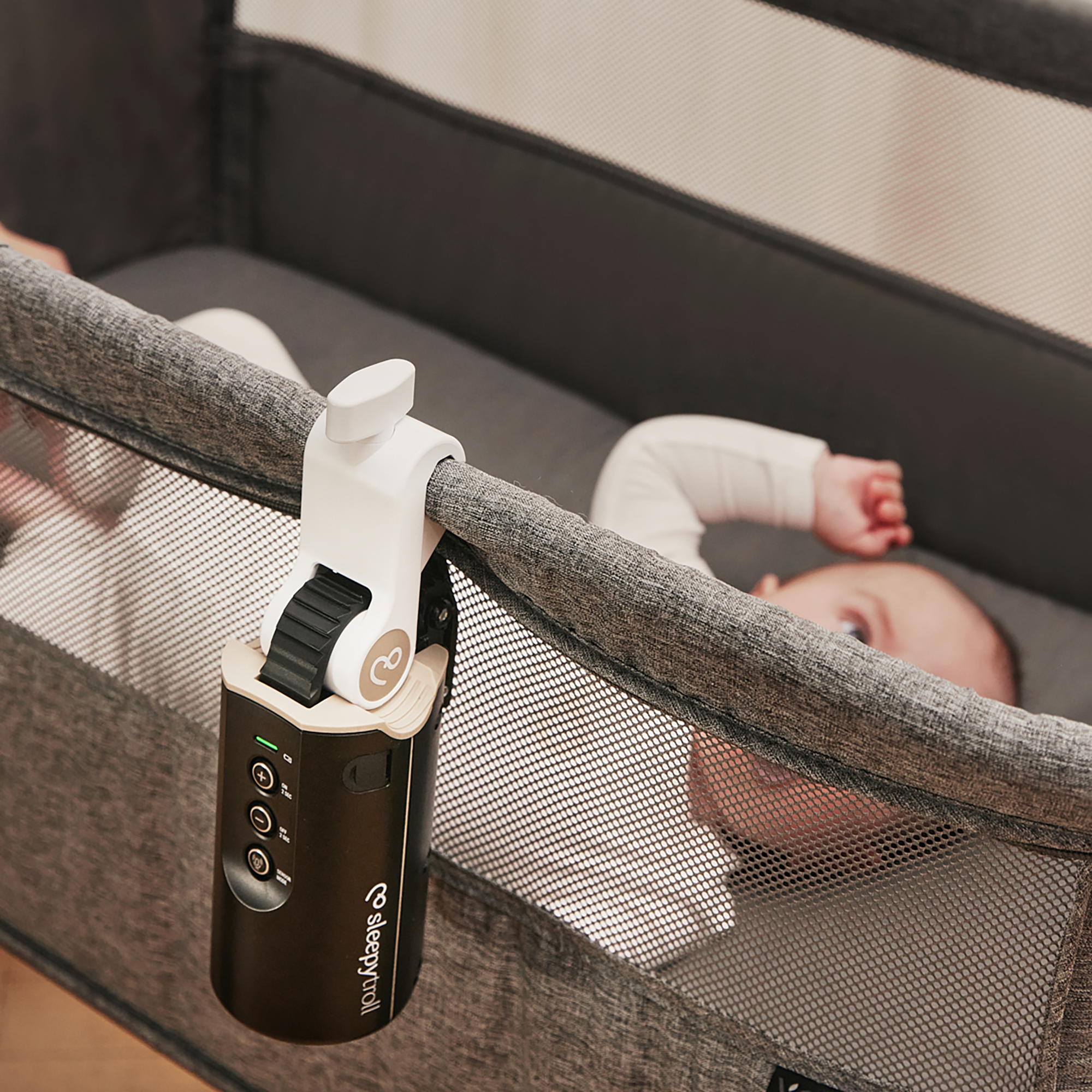 Adapter, sleepytroll, Weiß – Besonderheit: zum Befestigen des Baby Rocker Gen 2 an einer Babywippe