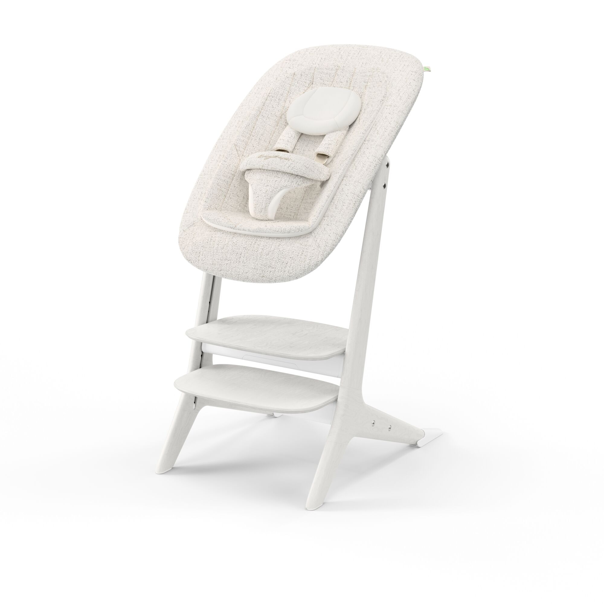 Treppenhochstühle, cybex PLATINUM, Weiß – Besonderheit: praktisches 3in1-Set bestehend aus Hochstuhl, Bouncer Nest, Neugeboreneneinlage, Adapter, Baby Set und Tablett