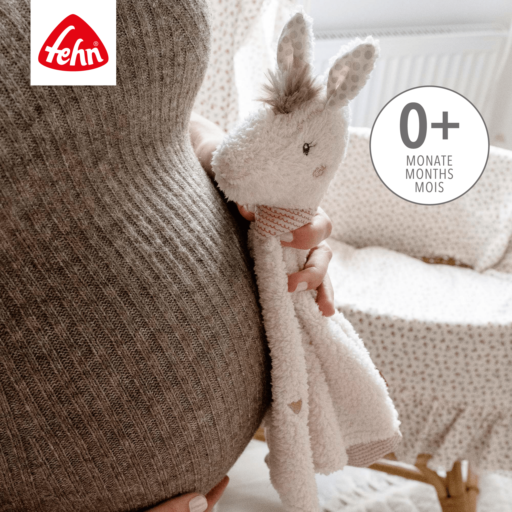 Schmusetücher, fehn, Beige – Produktansicht