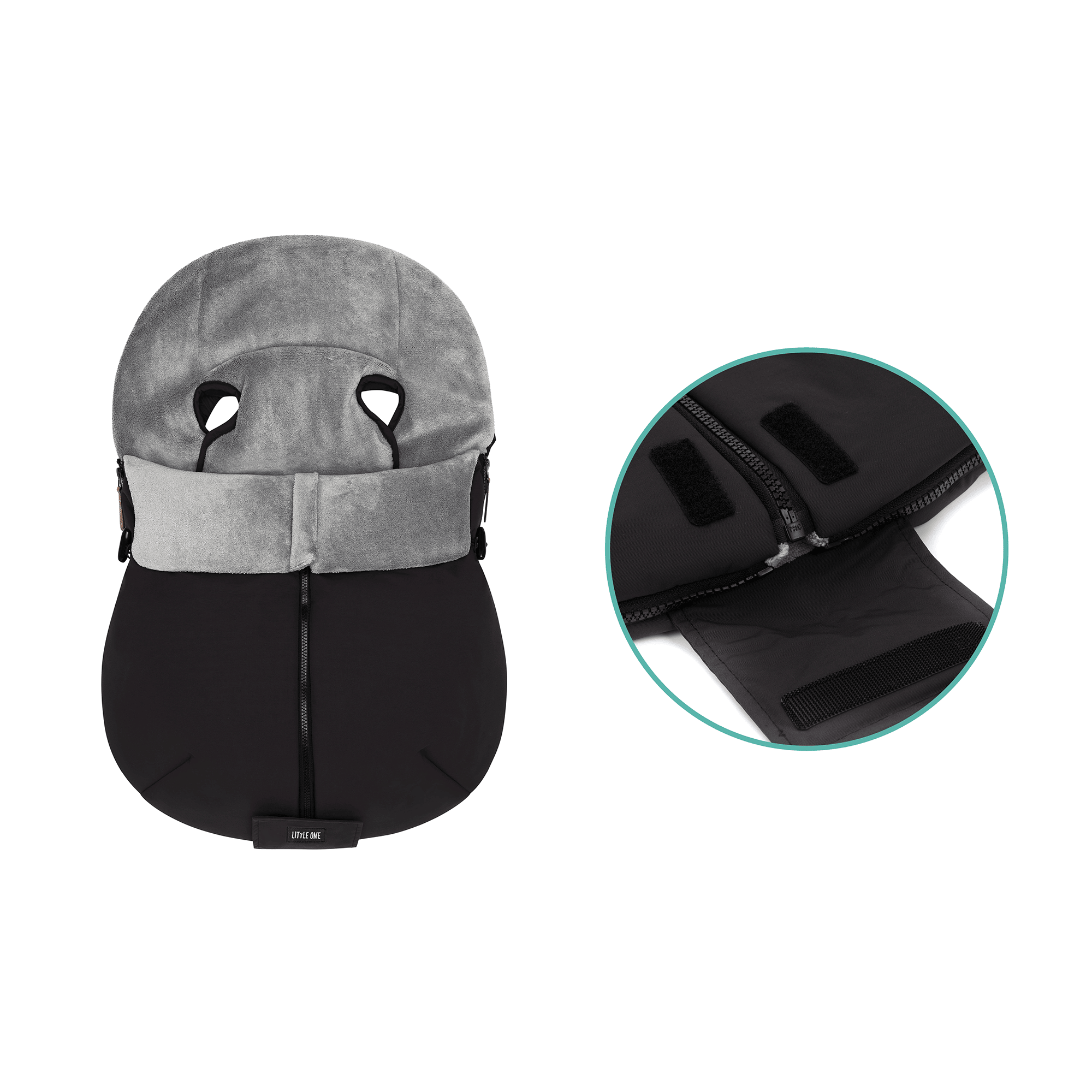 Fußsäcke, LITTLE ONE, Schwarz – Produktansicht