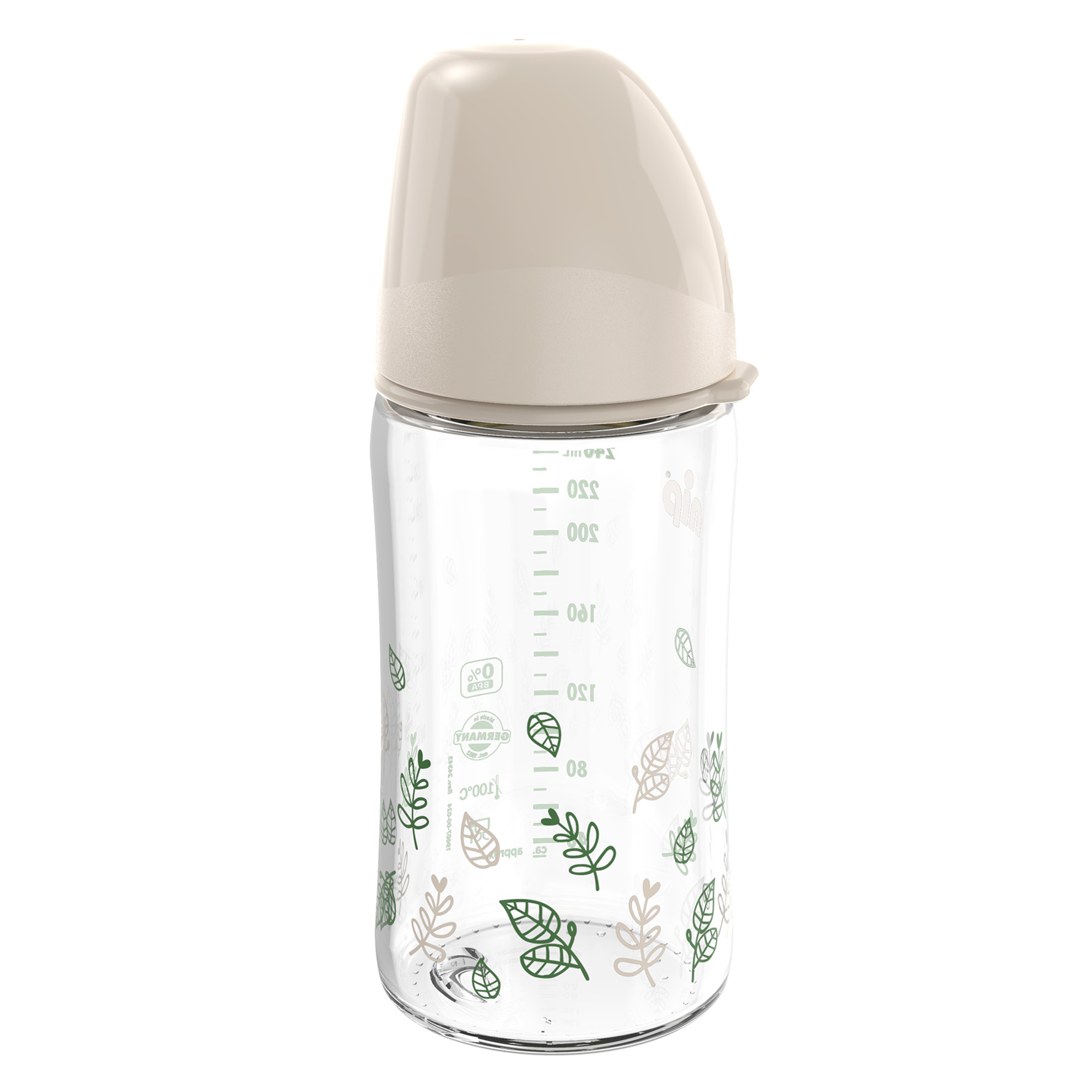 Babyfläschchen, nip, Mehrfarbig – Besonderheit: nachhaltige Materialien