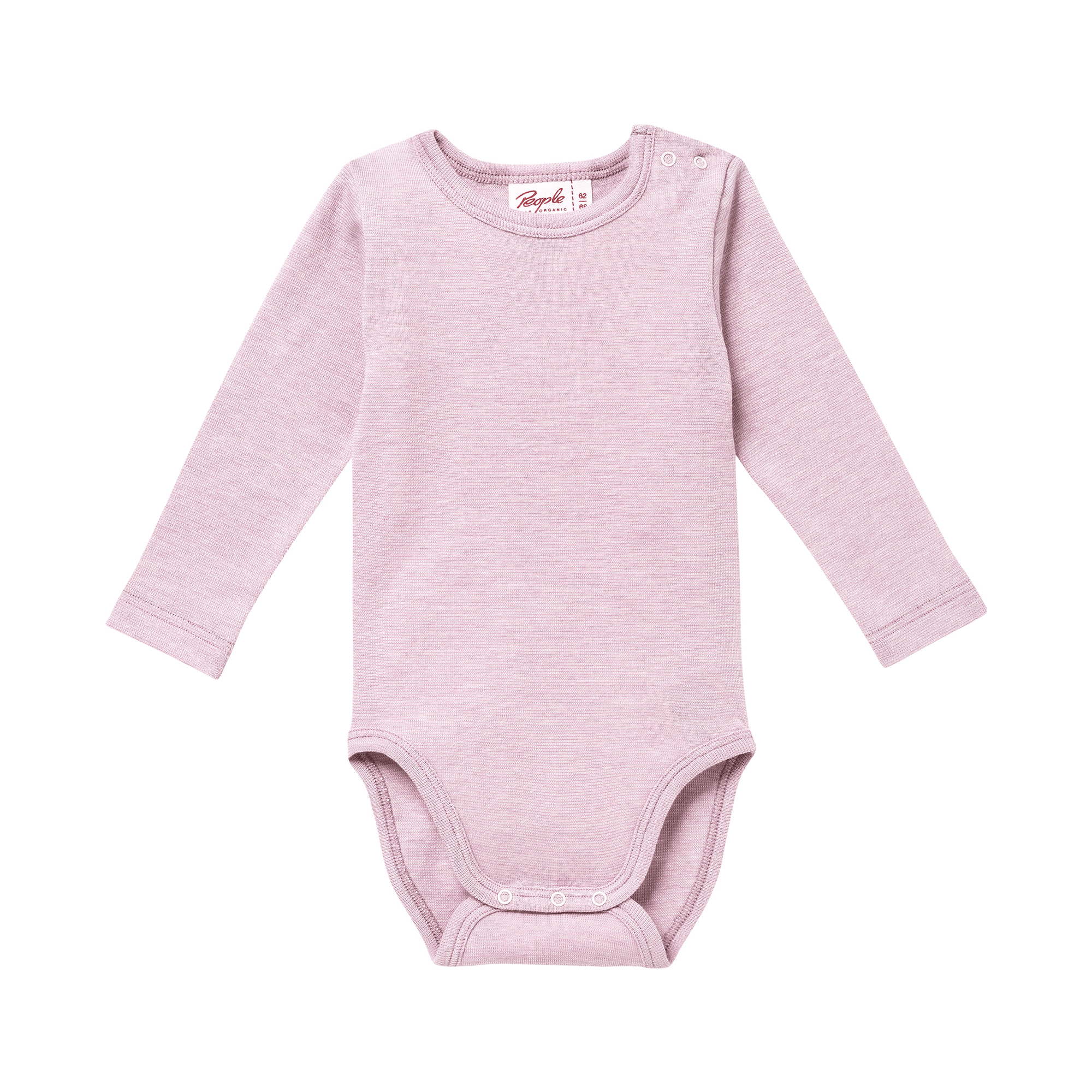 Langarmbodys, People Wear Organic, Lila – Besonderheit: weicher Mix aus Bio-Baumwolle, Wolle und Seide