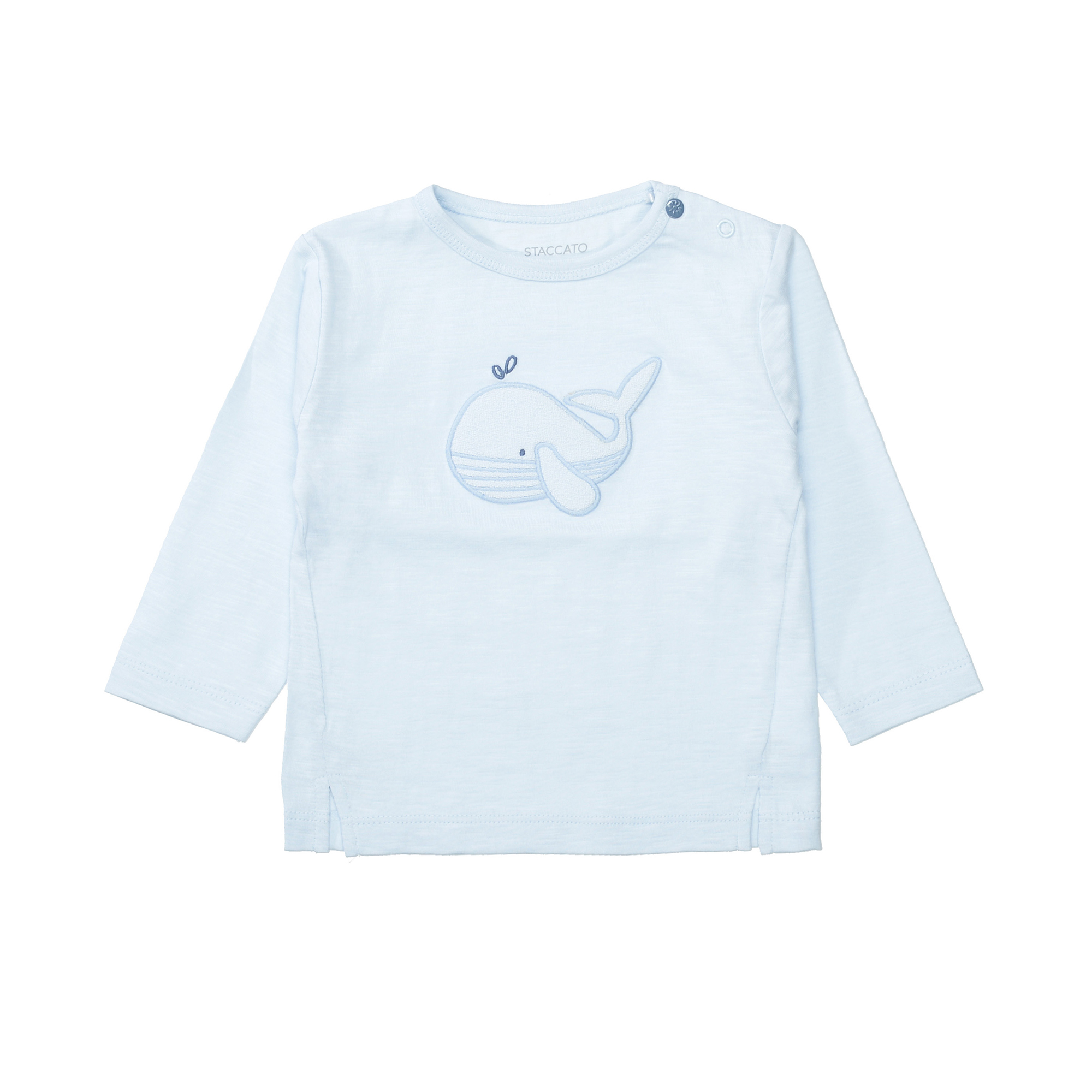 Langarmshirts, STACCATO, Blau – Besonderheit: aus 100% Baumwolle