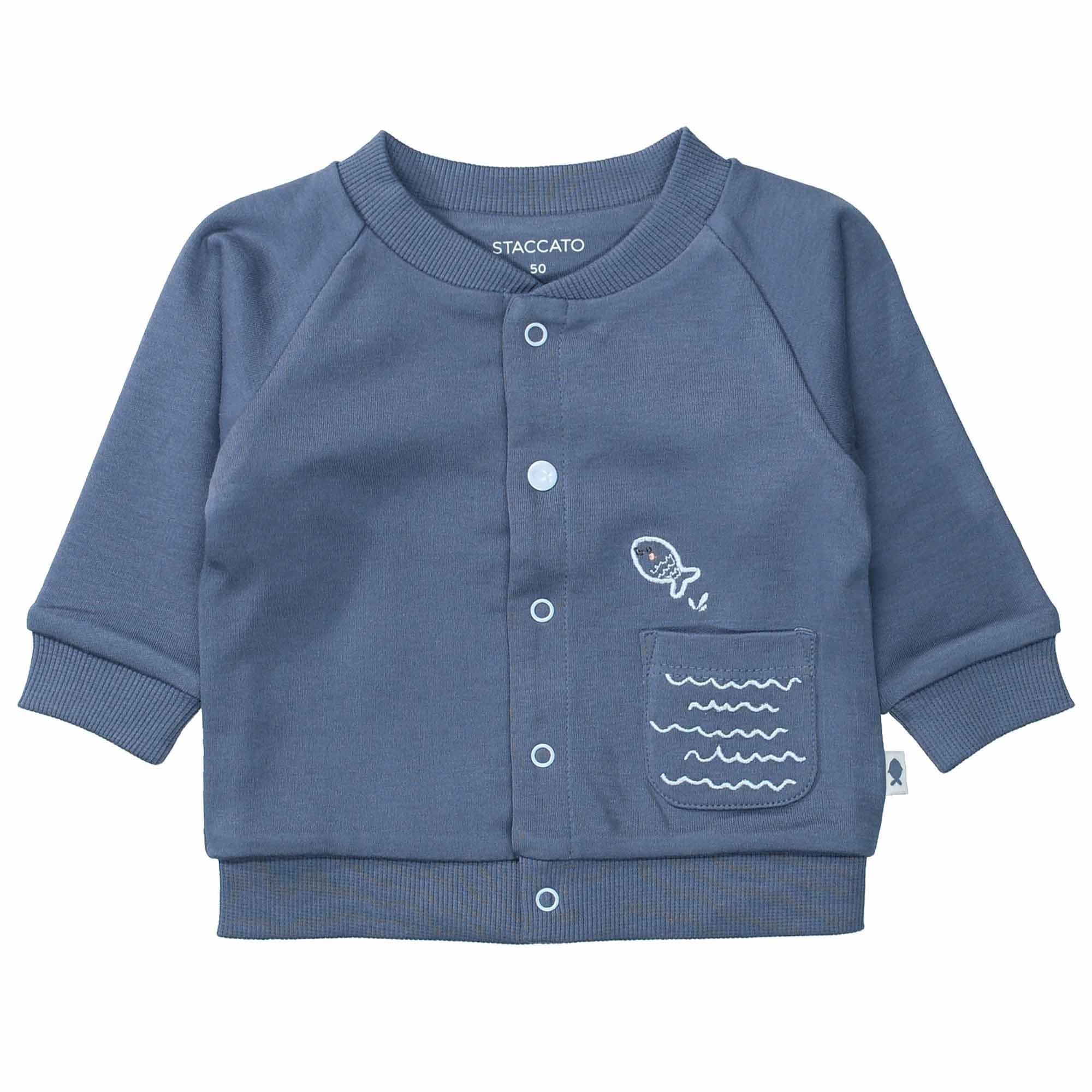 Jacken, STACCATO, Blau – Besonderheit: aus 100% Baumwolle