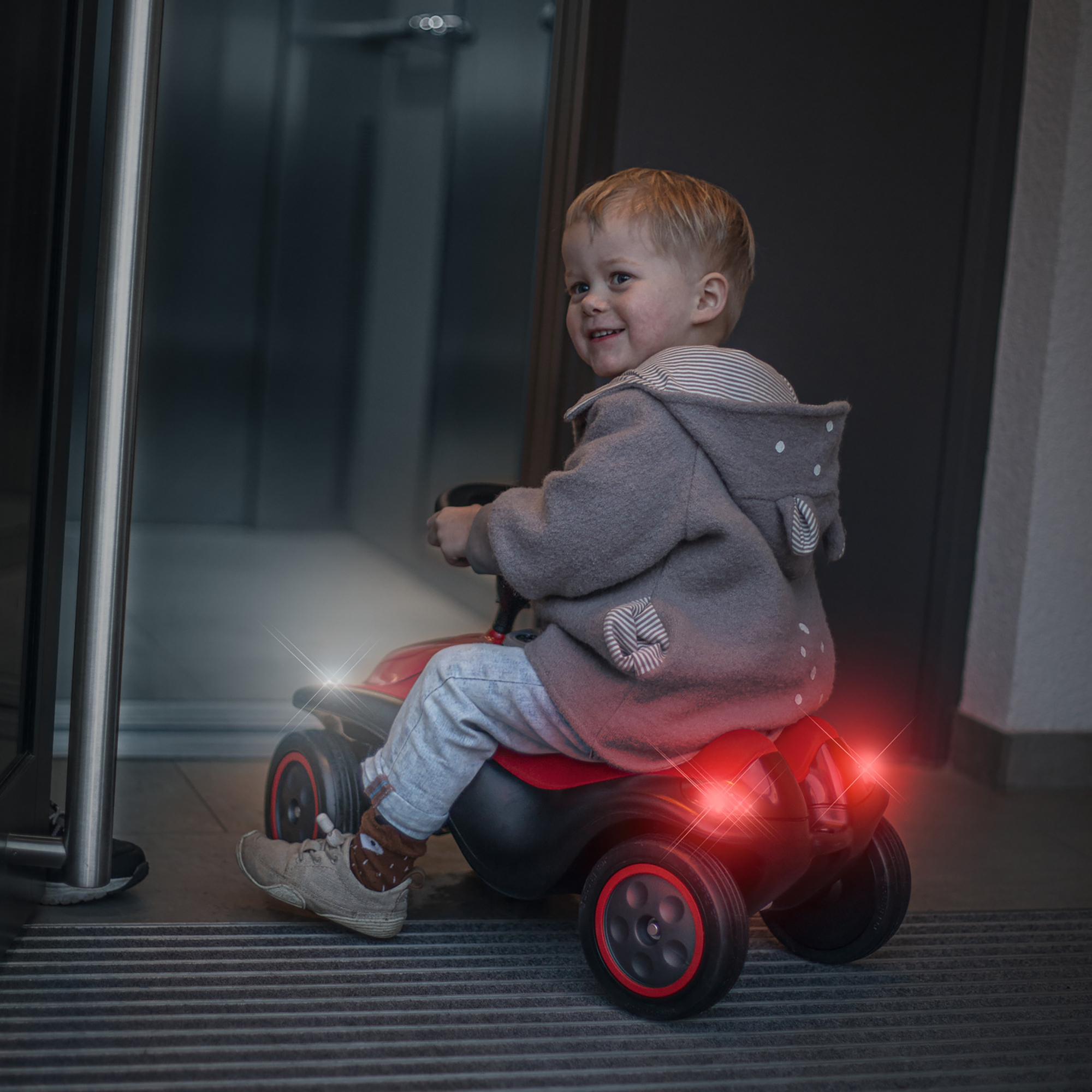 Bobby Car & Zubehör, BIG, Rot – Besonderheit: LED-Scheinwerfer und Hupe