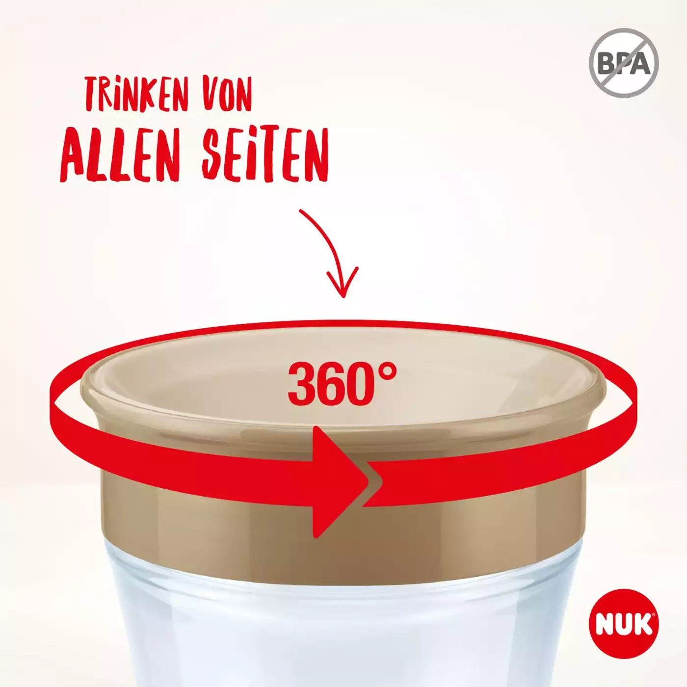 Trinklernbecher & -flaschen, NUK, Pink – Produktansicht