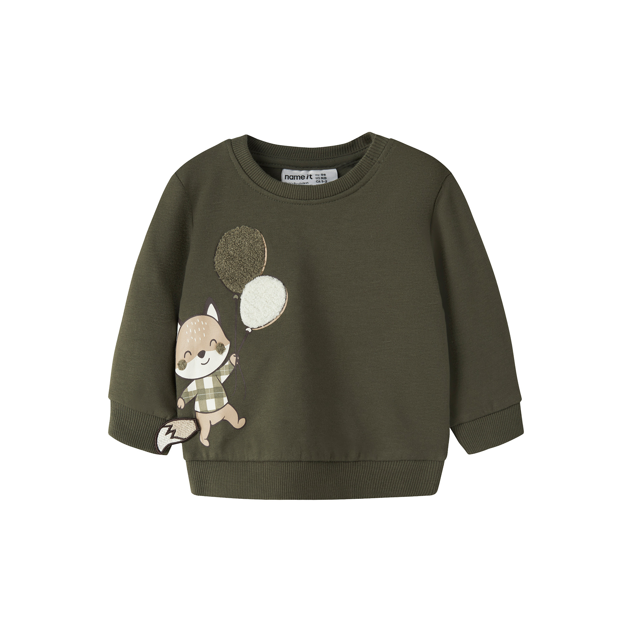 Pullover & Sweatshirts, name it, Grün – Besonderheit: aus 95% Baumwolle