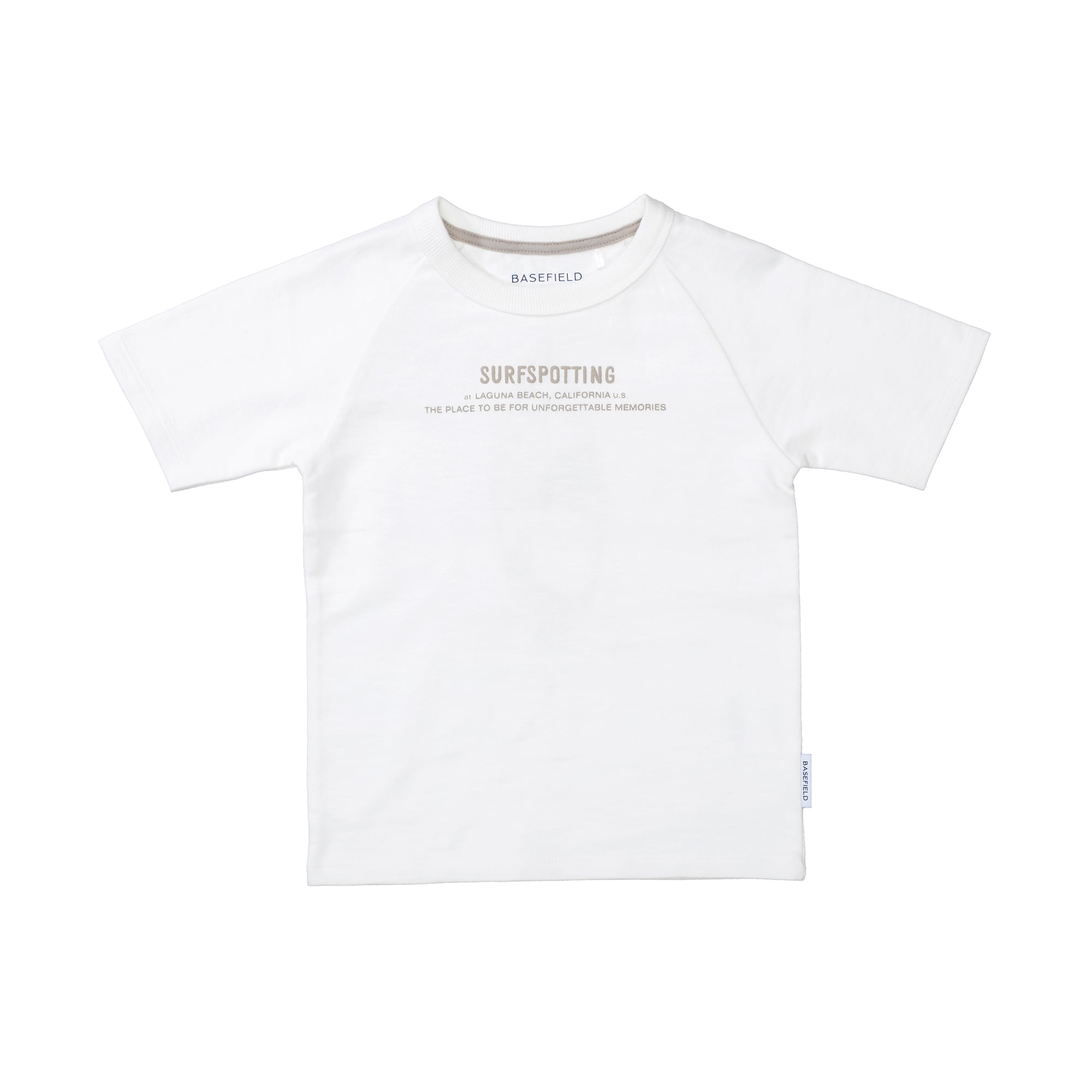 Kurzarmshirts, BASEFIELD, Weiß – Besonderheit: aus 100% Baumwolle