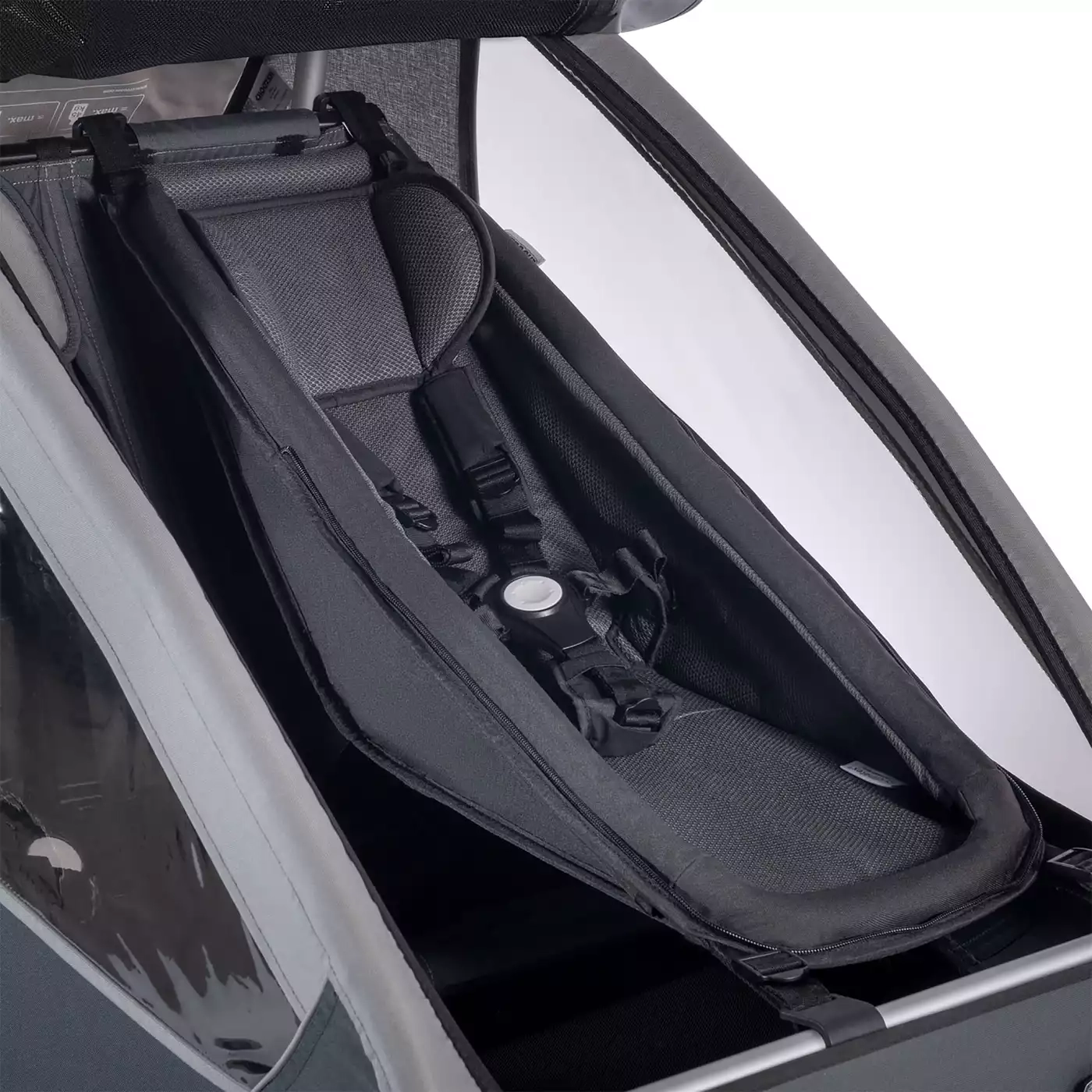Fahrradanhänger Hängematten, Croozer, Schwarz – Produktansicht