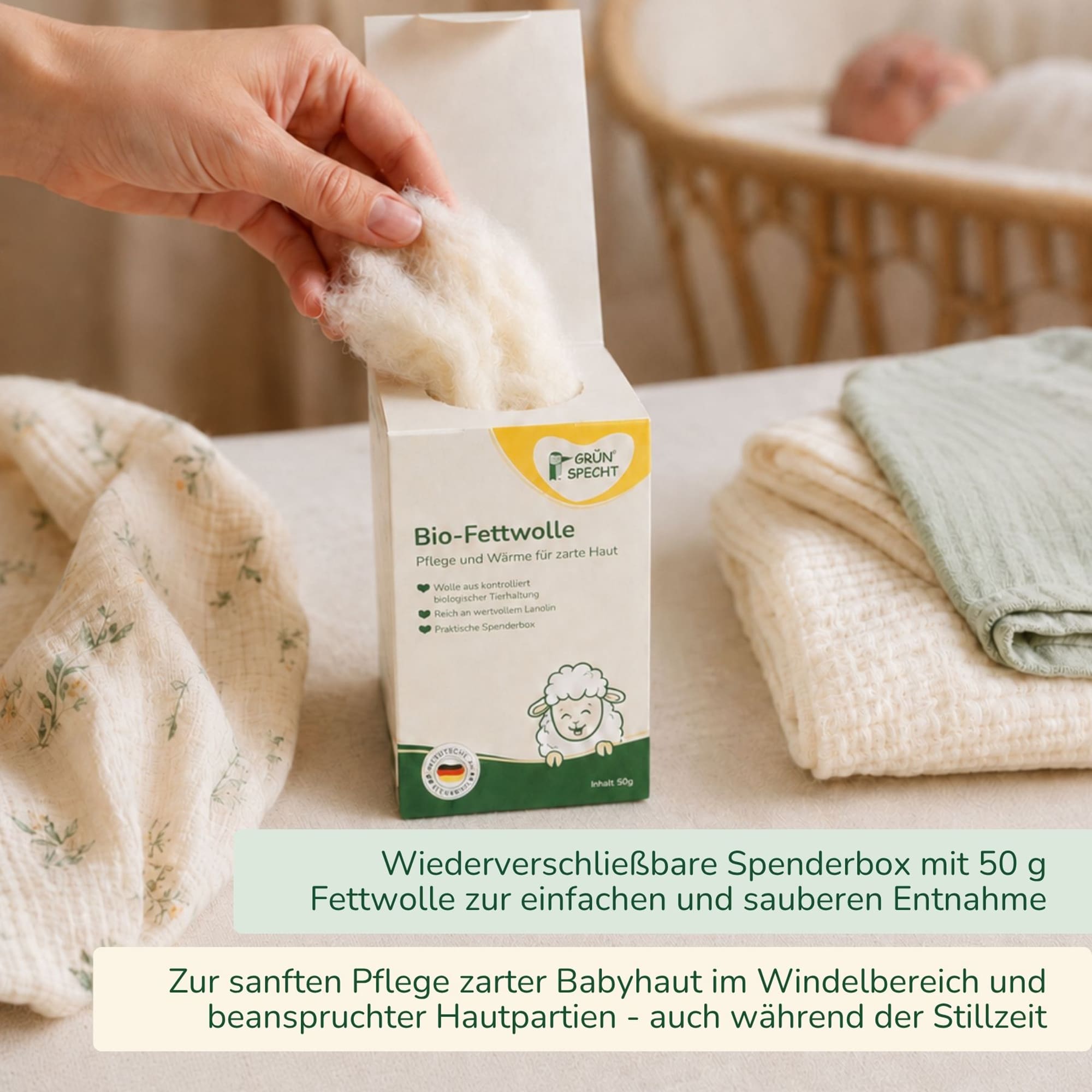 Körperpflege, GRÜNSPECHT, Beige – Produktansicht