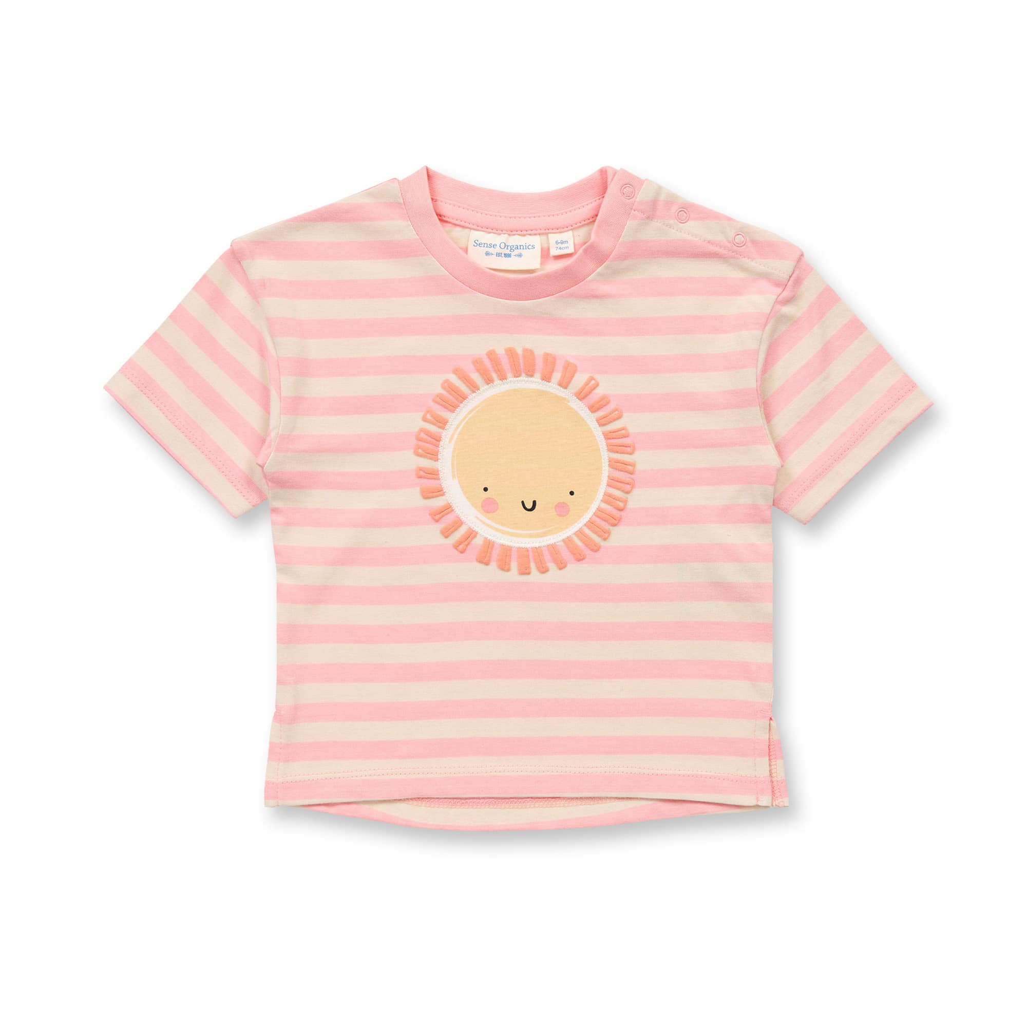 Kurzarmshirts, Sense Organics, Pink – Besonderheit: aus 100% Baumwolle