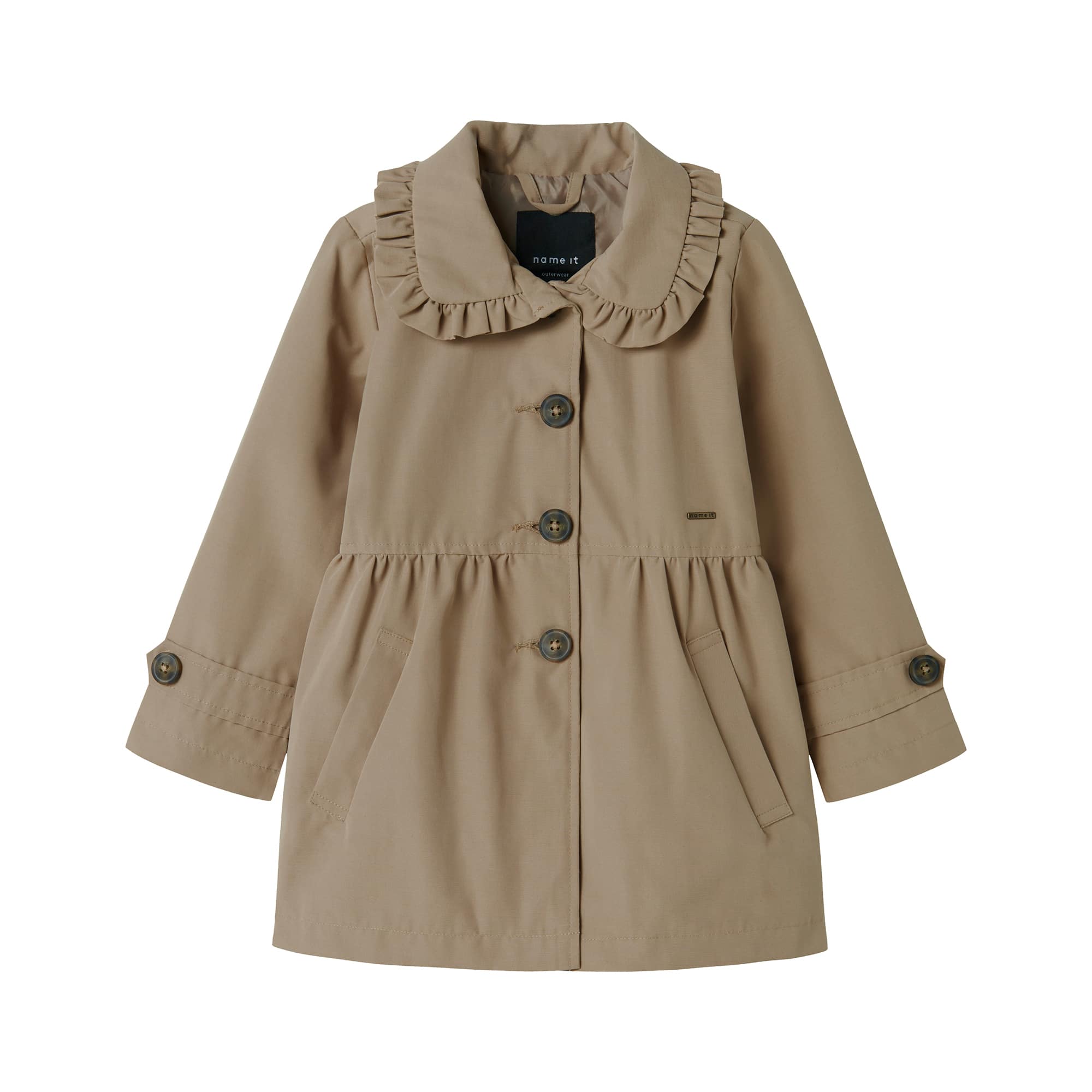 Jacken, name it, Braun – Besonderheit: mit niedlichen Rüschendetails