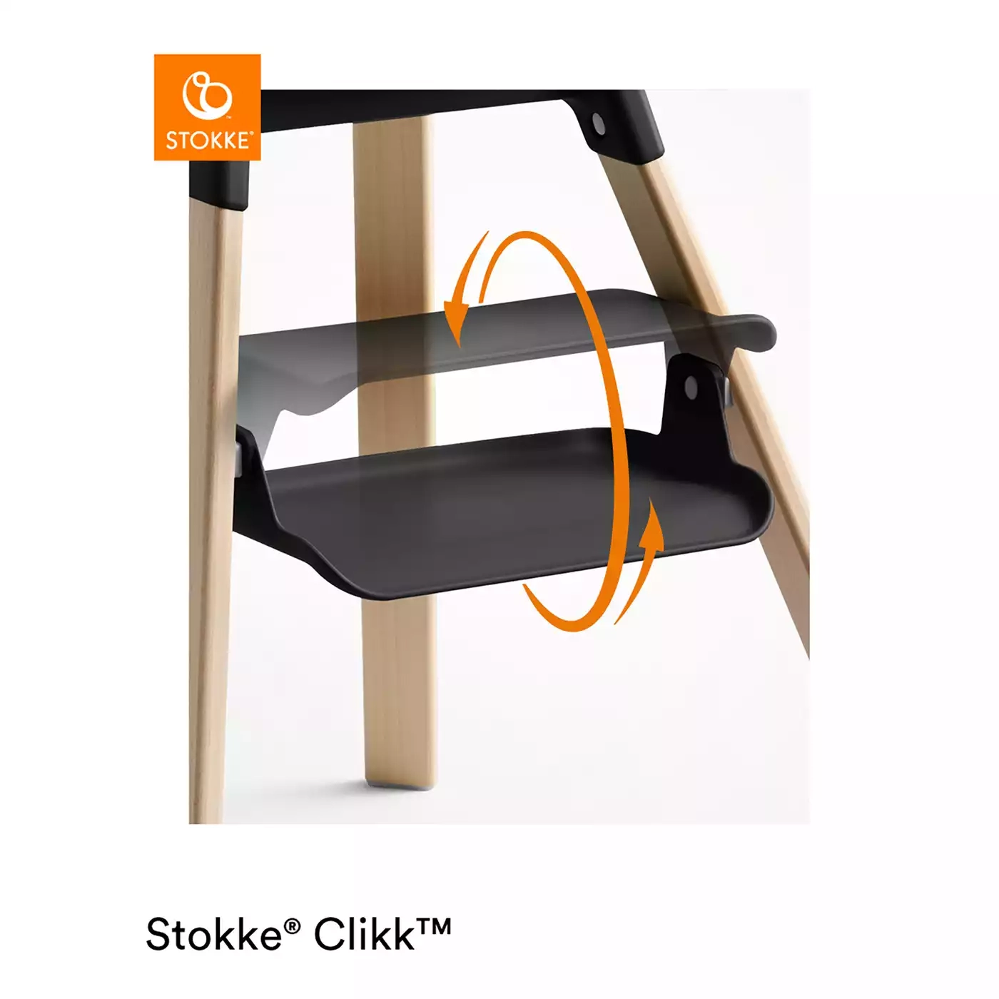 Treppenhochstühle, STOKKE, Schwarz – Produktansicht
