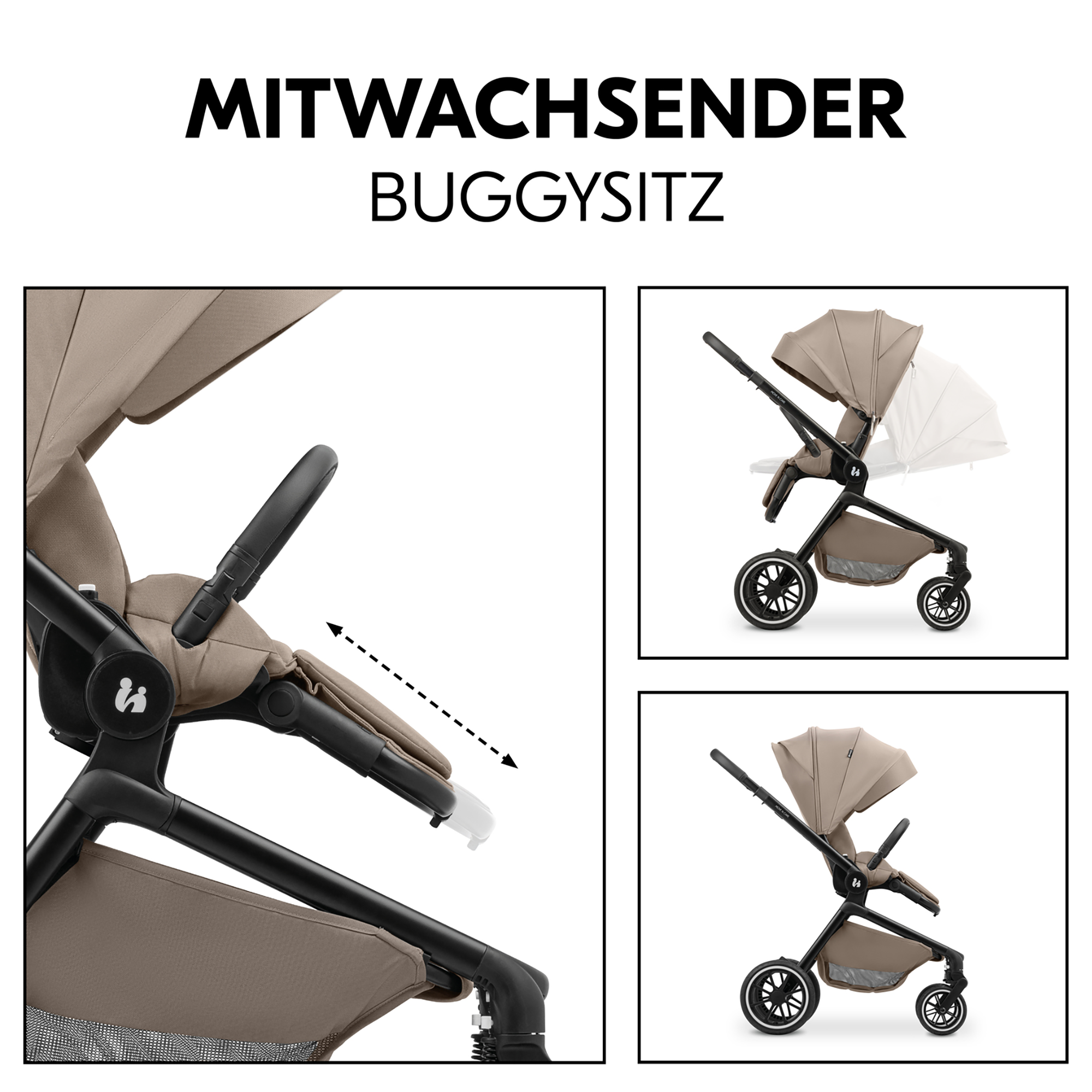Kombi-Kinderwagen, hauck, Beige – Produktansicht
