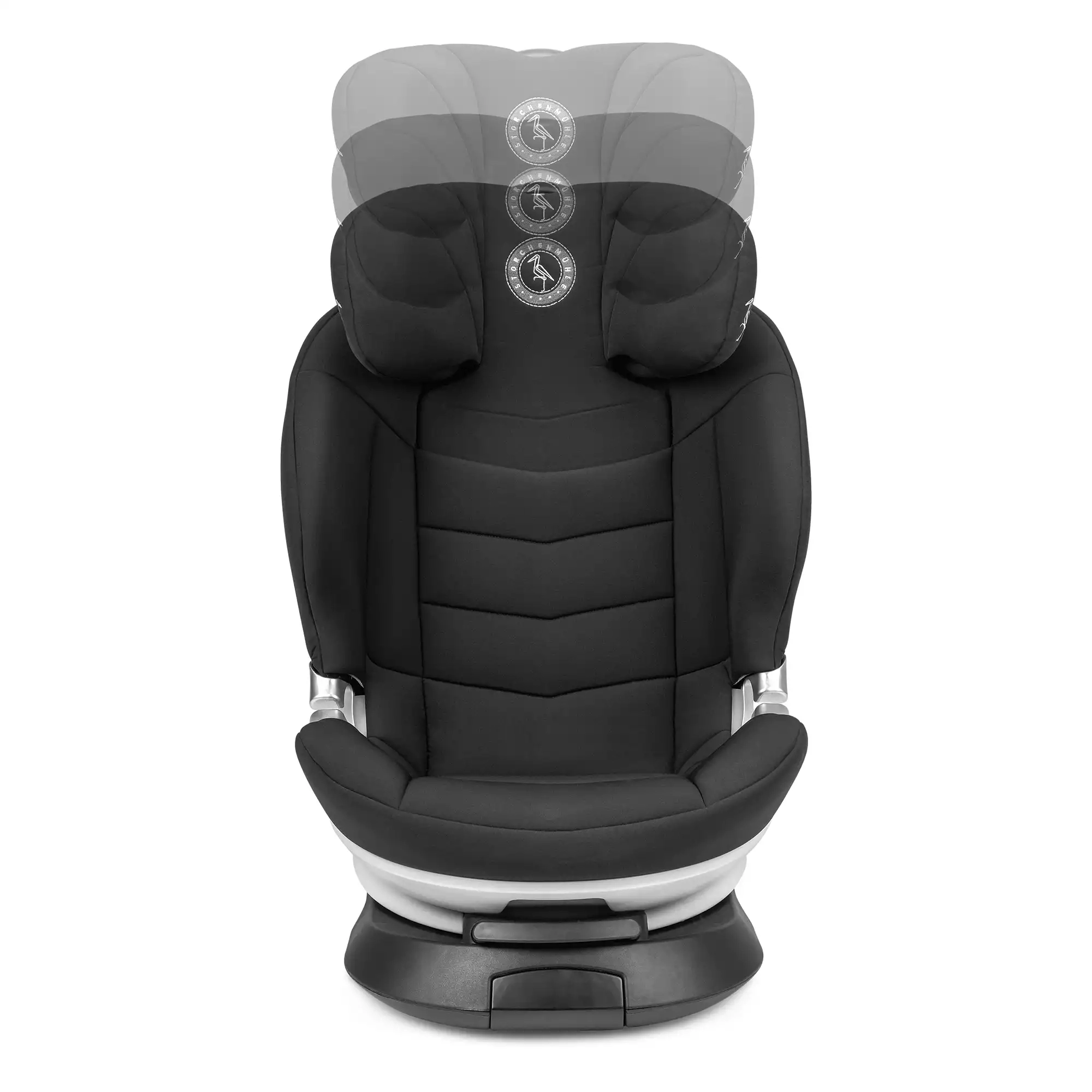 Kindersitze 15-36 kg, Gruppe 2/3, Storchenmühle, Schwarz – Produktansicht