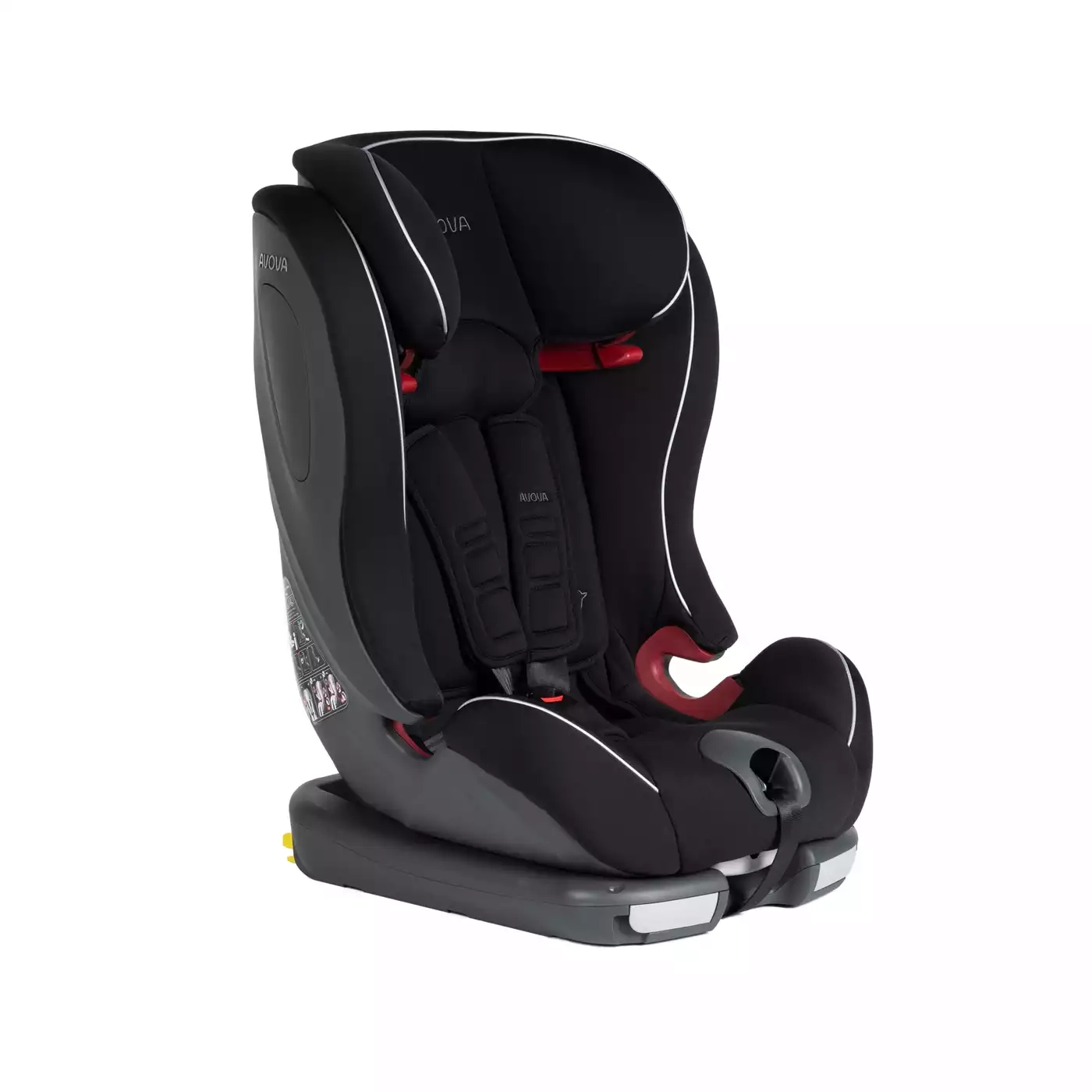Kindersitze 9-36 kg, Gruppe 1/2/3, AVOVA, Schwarz – Produktansicht