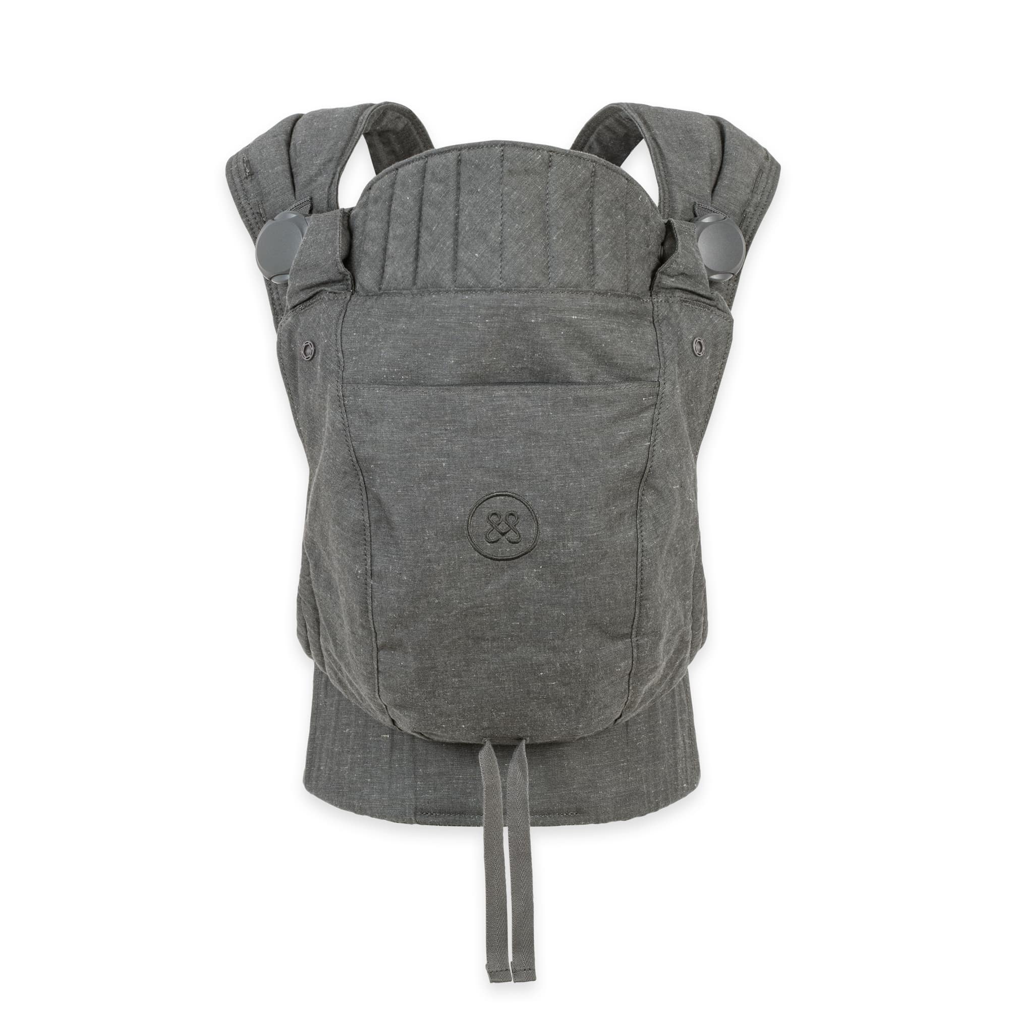 Fullbuckle Tragen, Emma & Noah, Grau – Besonderheit: Fullbuckle Babytrage mit leisen Magnetverschlüssen