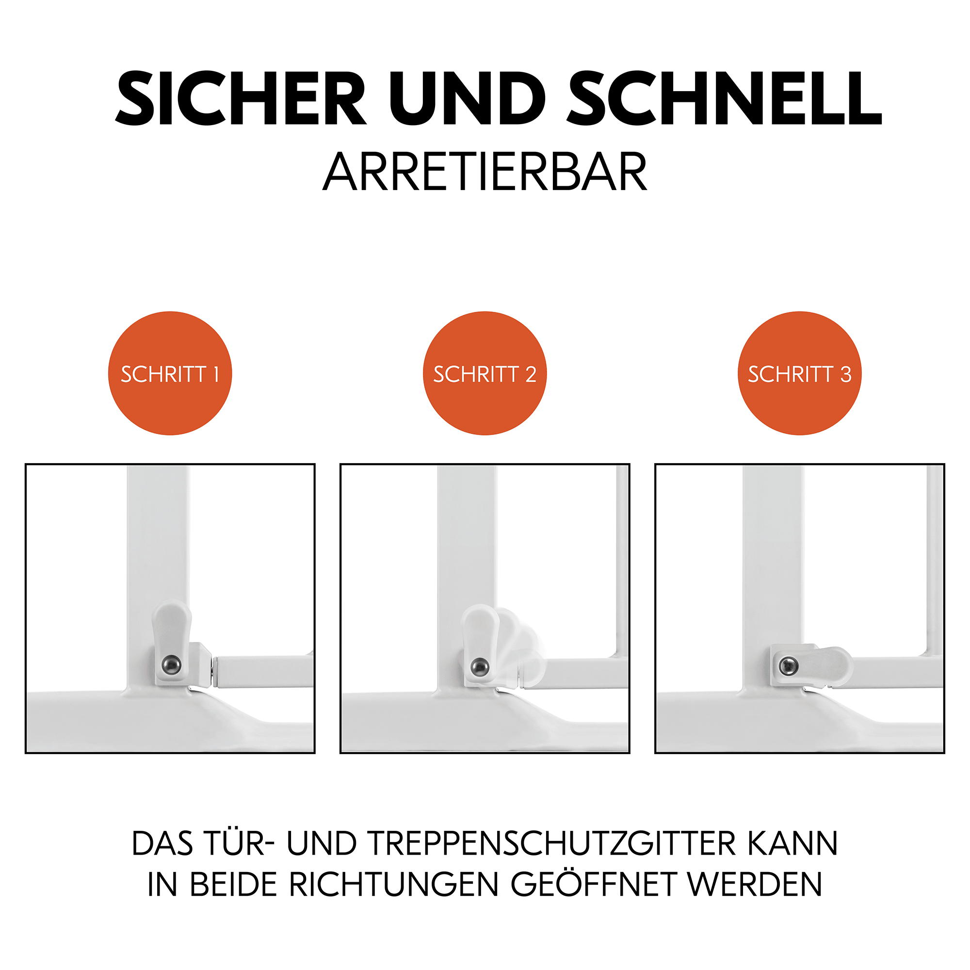 Tür- & Treppenschutzgitter, hauck, Weiß – Produktansicht