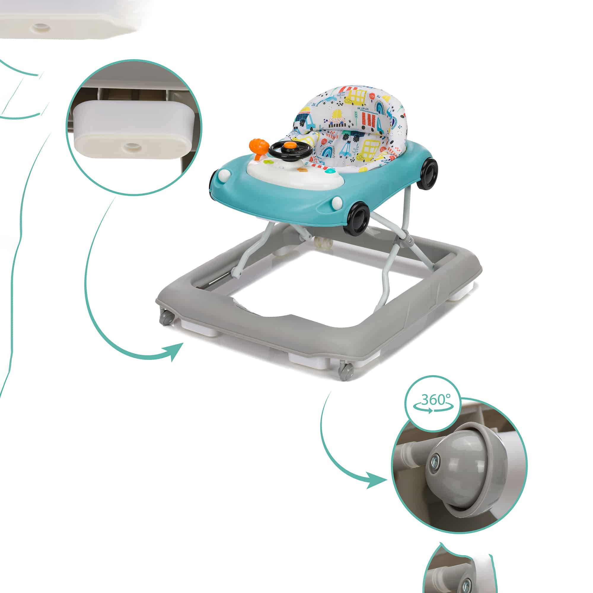 Lauflernwagen, fillikid, Grau – Produktansicht