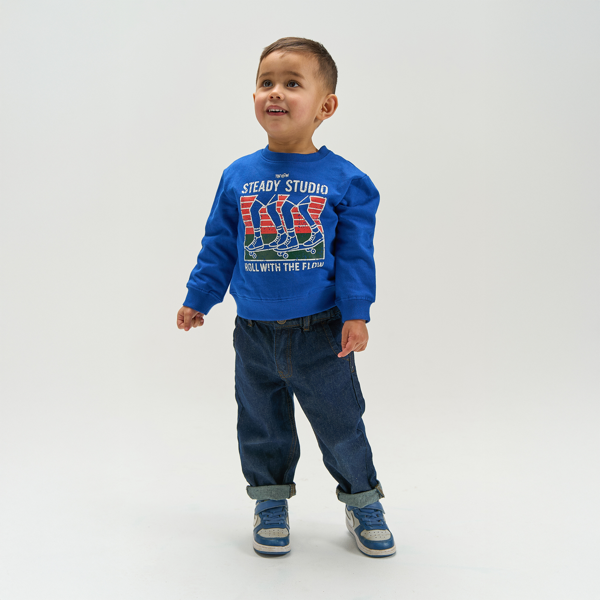 Pullover & Sweatshirts, mikk-line, Blau – Besonderheit: aus 100% Baumwolle