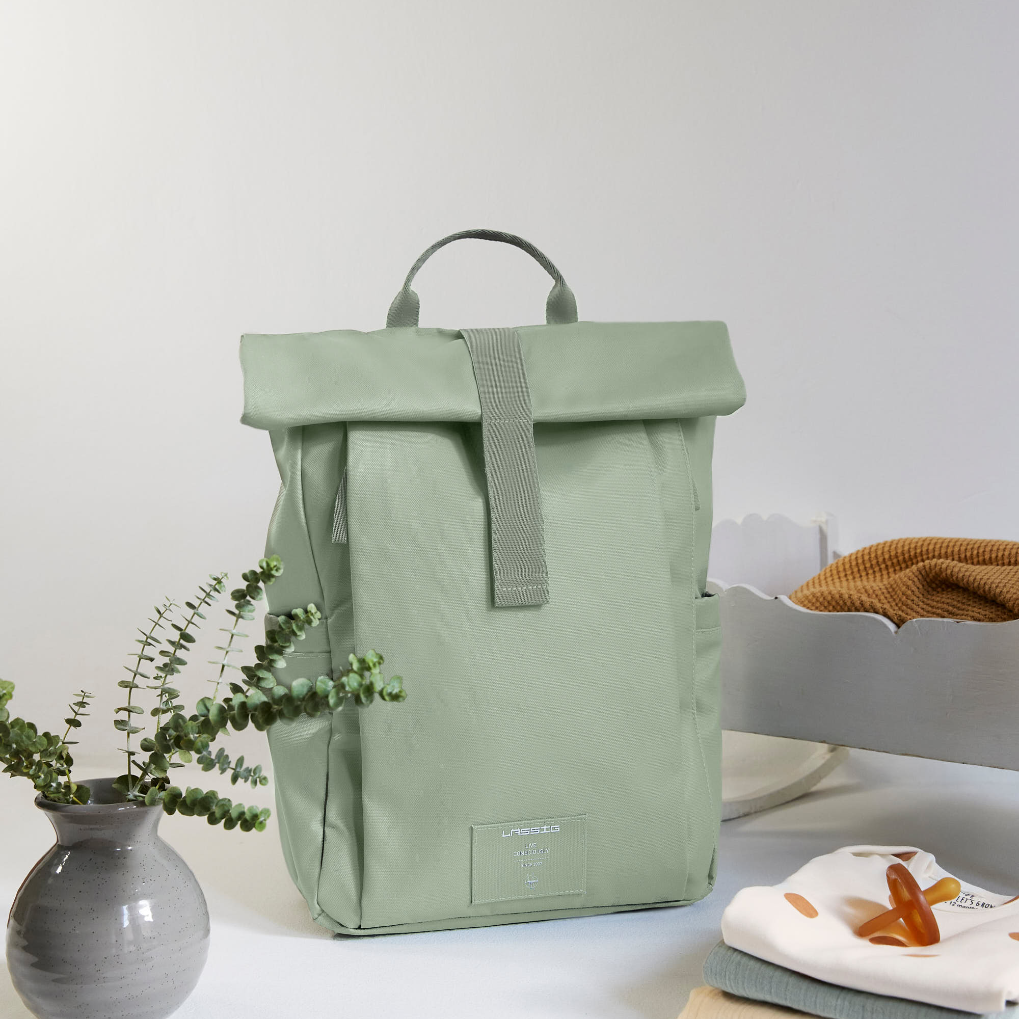 Wickelrucksäcke, LÄSSIG, Grün – Produktansicht