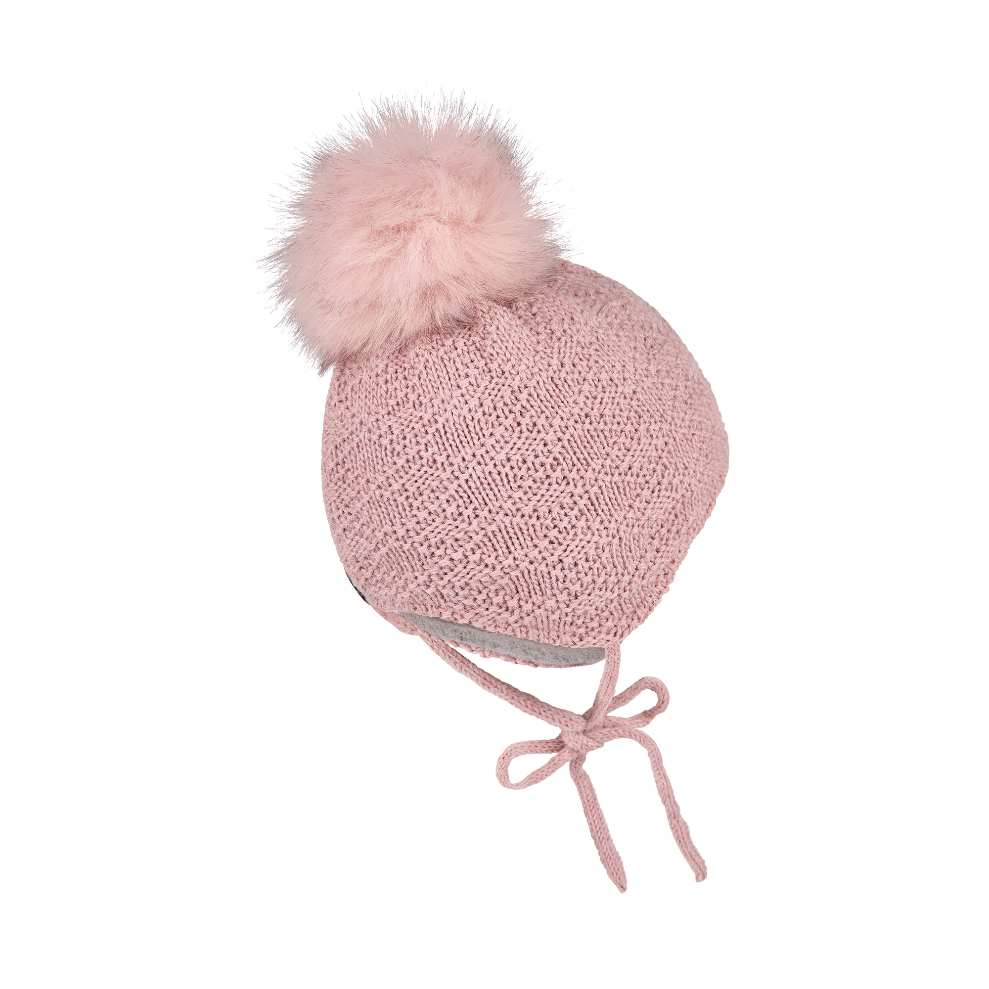 Strickmützen, Sterntaler, Pink – Besonderheit: Kunstpelz-Pompon