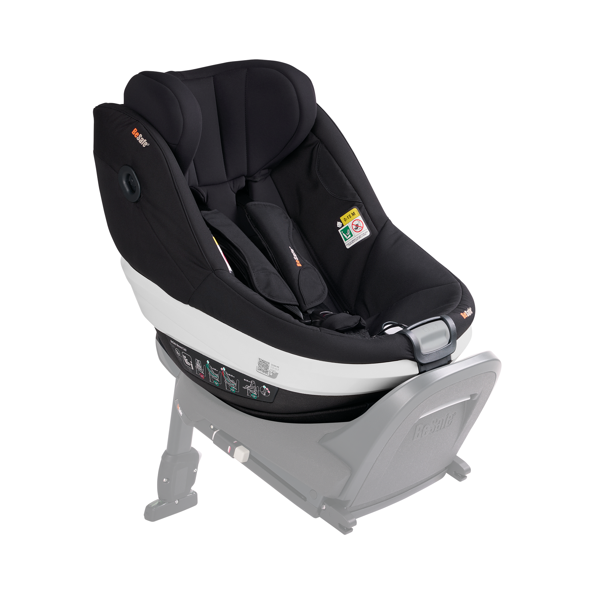 Kindersitze 9-18 kg, Gruppe 1, BeSafe, Schwarz – Produktansicht