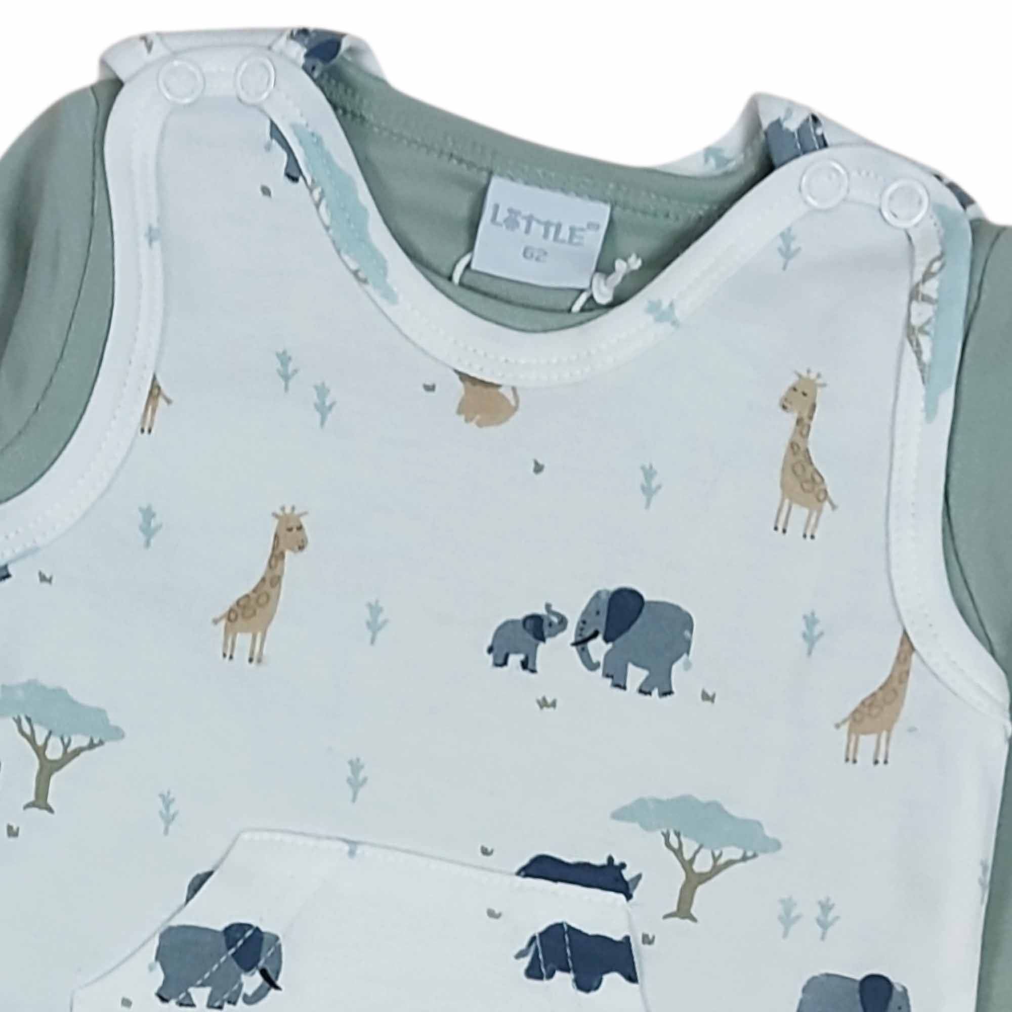 Strampler, LITTLE, Weiß – Besonderheit: Set bestehend aus Strampler und Langarmshirt