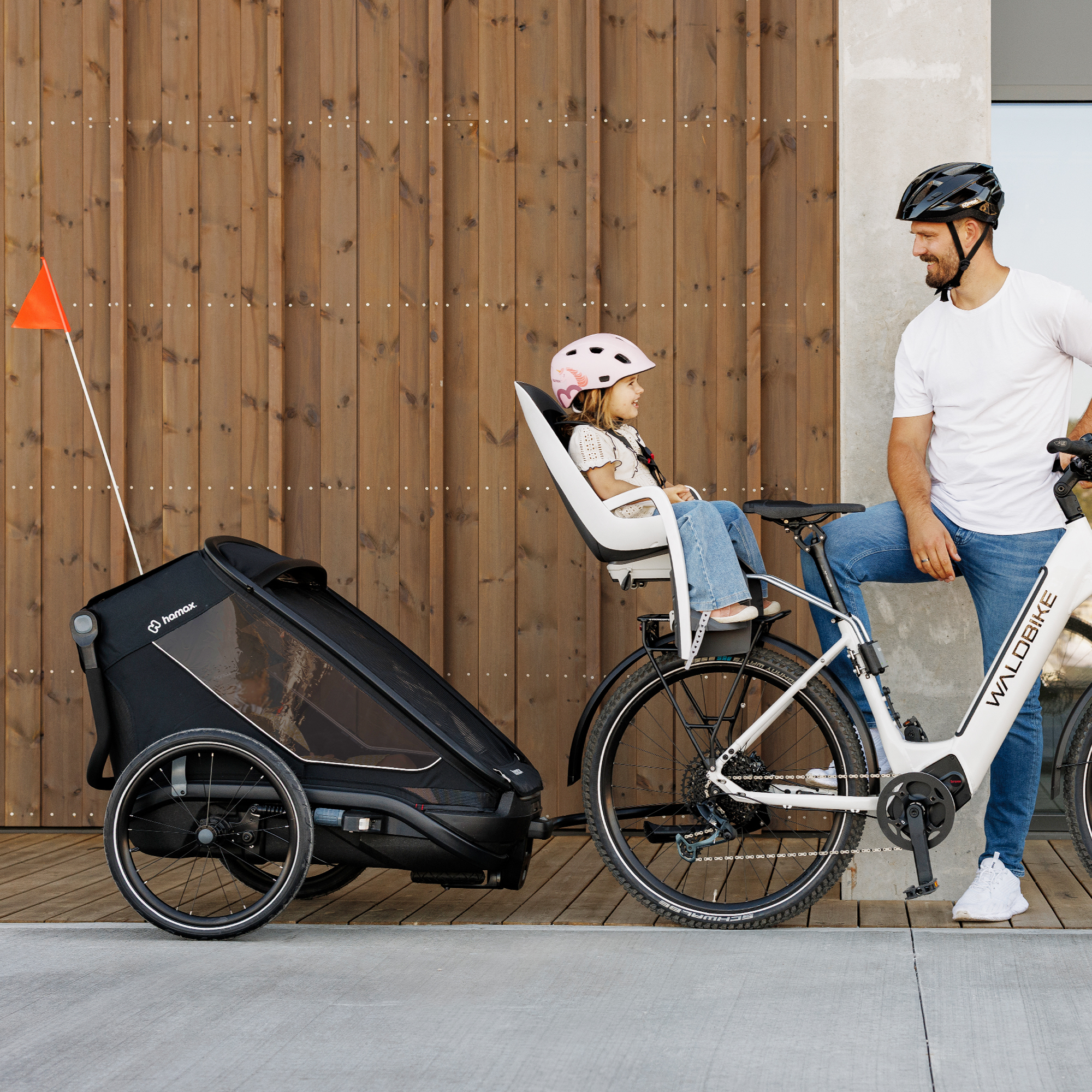 Fahrradanhänger, hamax, Schwarz – Besonderheit: schneller und intuitiver Moduswechsel zwischen Fahrradanhänger, Kinderwagen, Joggingwagen und Schlitten