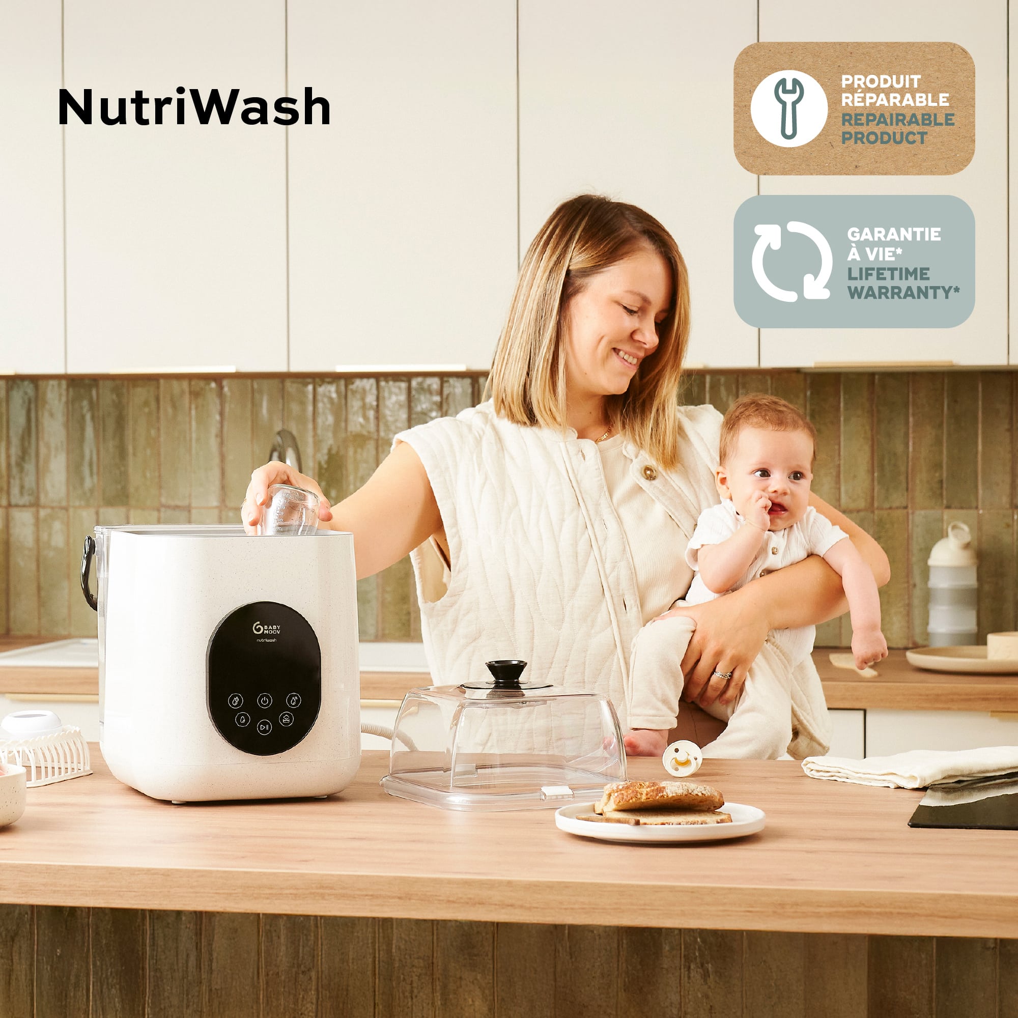 Vaporisatoren, babymoov, Weiß – Besonderheit: 4 in 1: reinigt, sterilisiert, trocknet und lagert