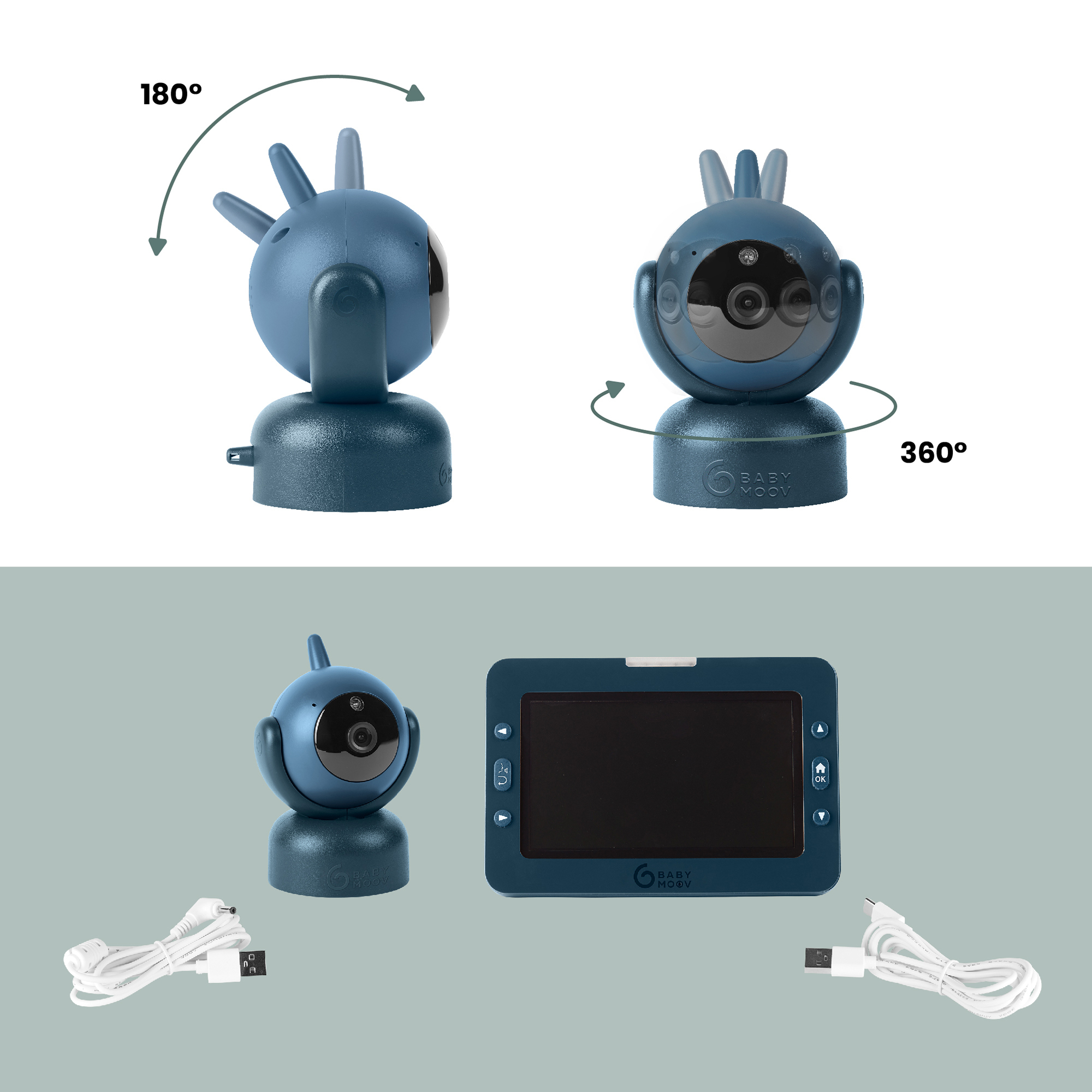 Video Babyphone, babymoov, Blau – Produktansicht