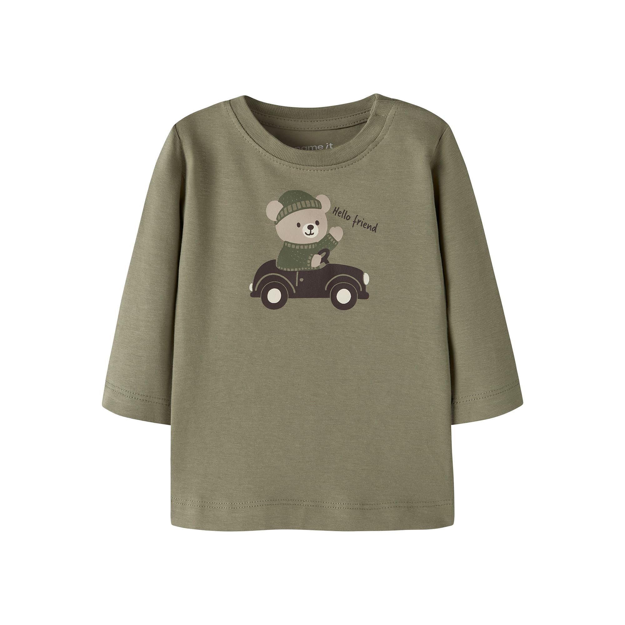 Langarmshirts, name it, Grün – Besonderheit: Druckknöpfe an der Schulter