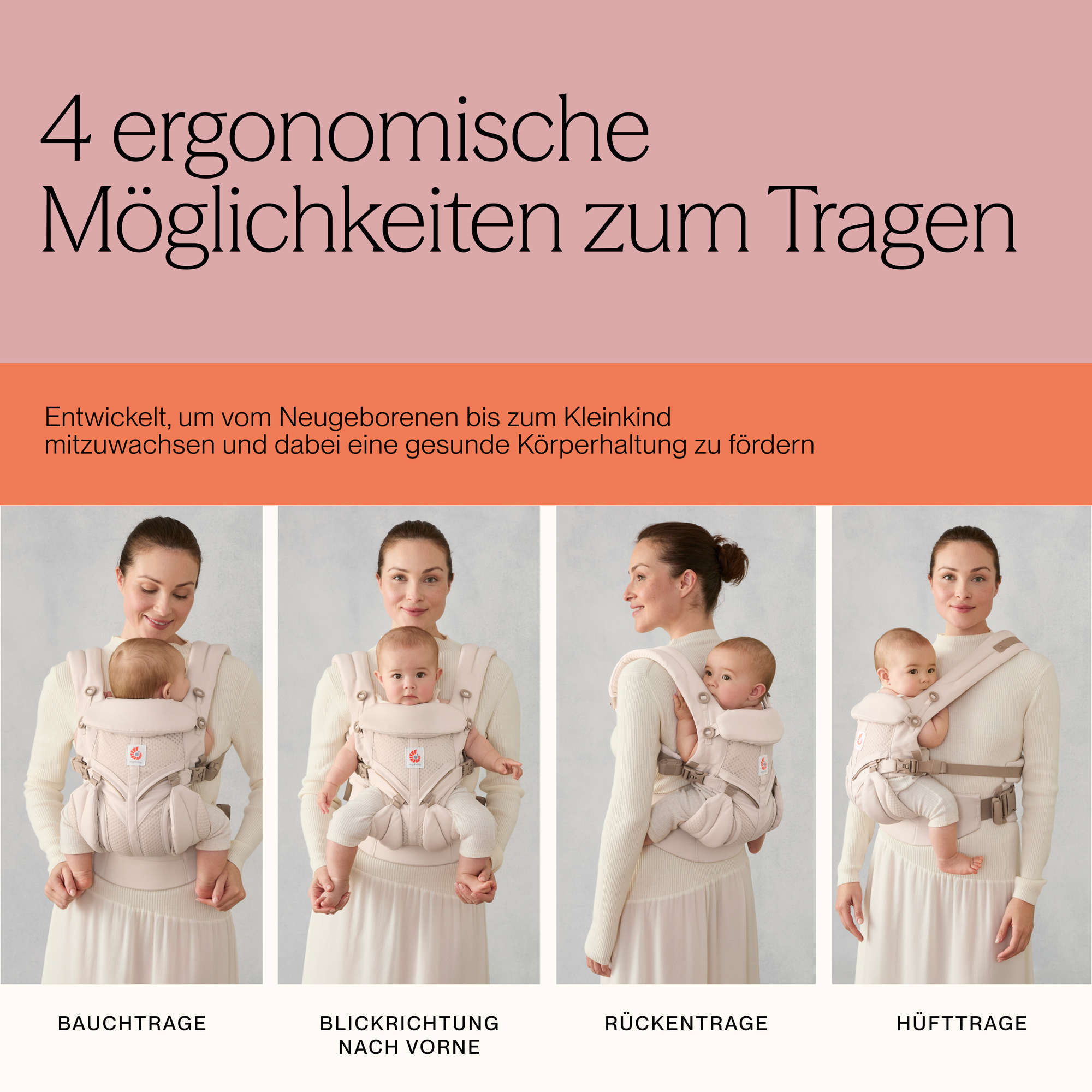Babytragen, ERGObaby, Grün – Produktansicht