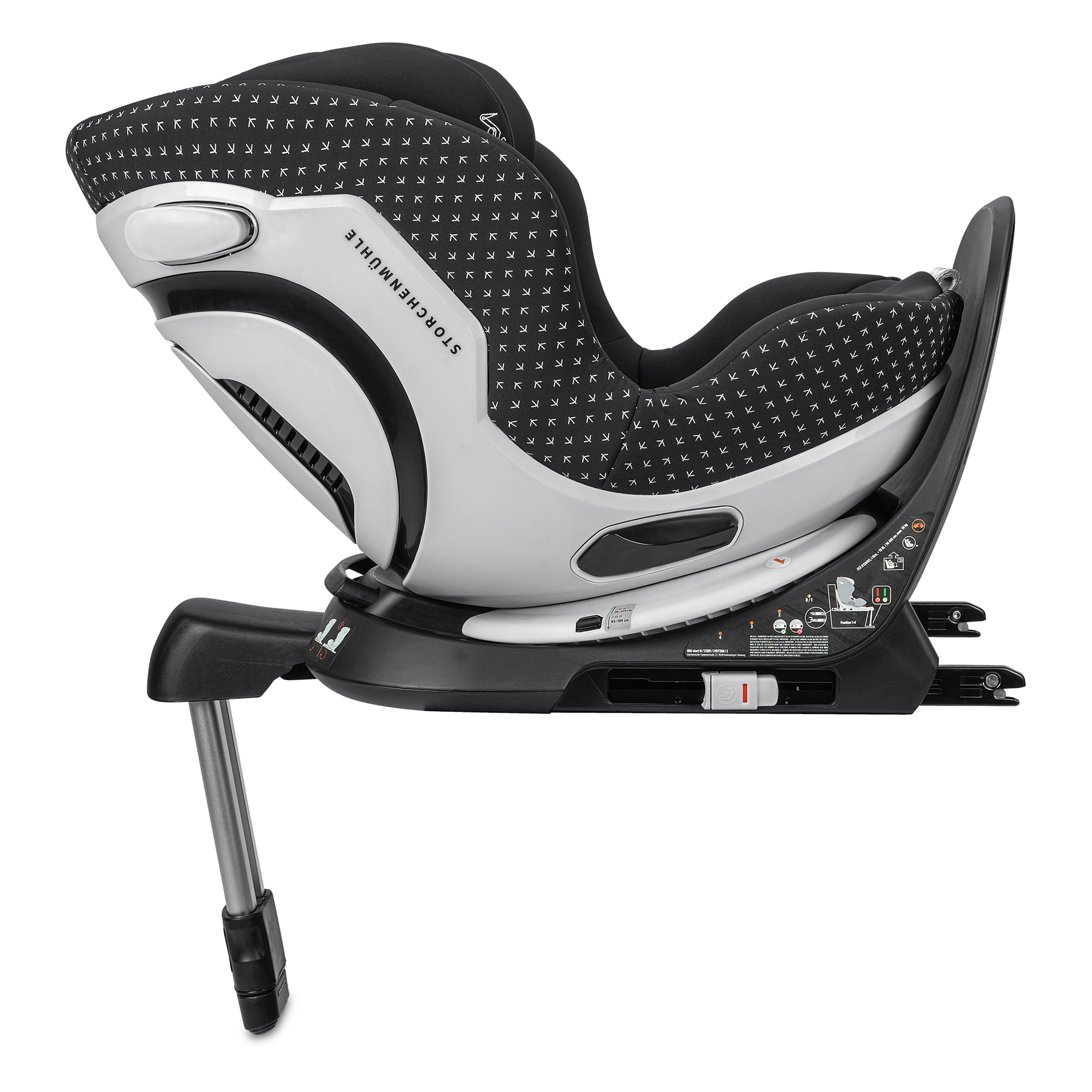 Reboarder 0-18 kg, Gruppe 0+/1, Storchenmühle, Schwarz – Produktansicht