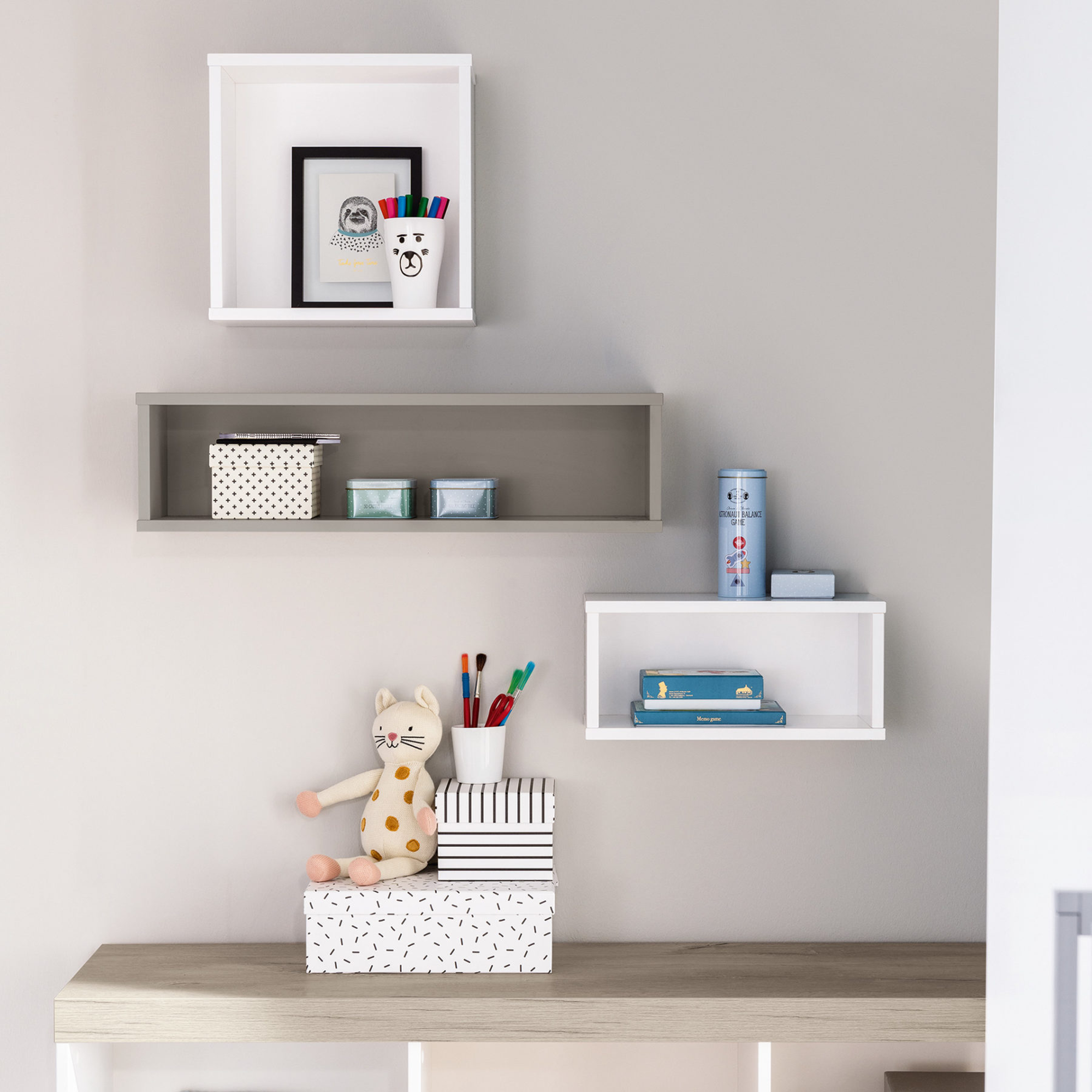 Regale, PAIDI, Grau – Besonderheit: zusätzlicher Stauraum