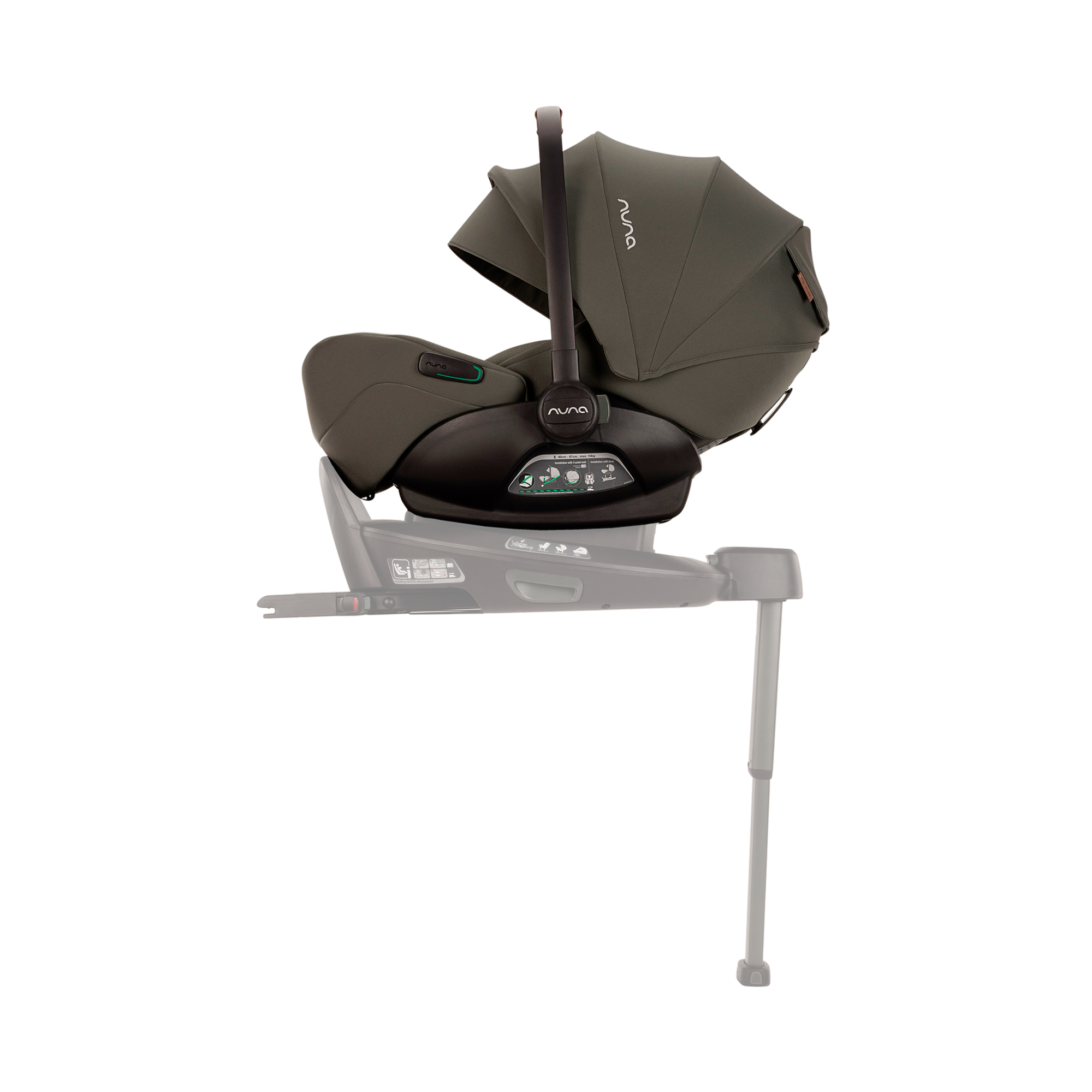 Babyschalen 0-13 kg, Gruppe 0+, nuna, Grün – Produktansicht
