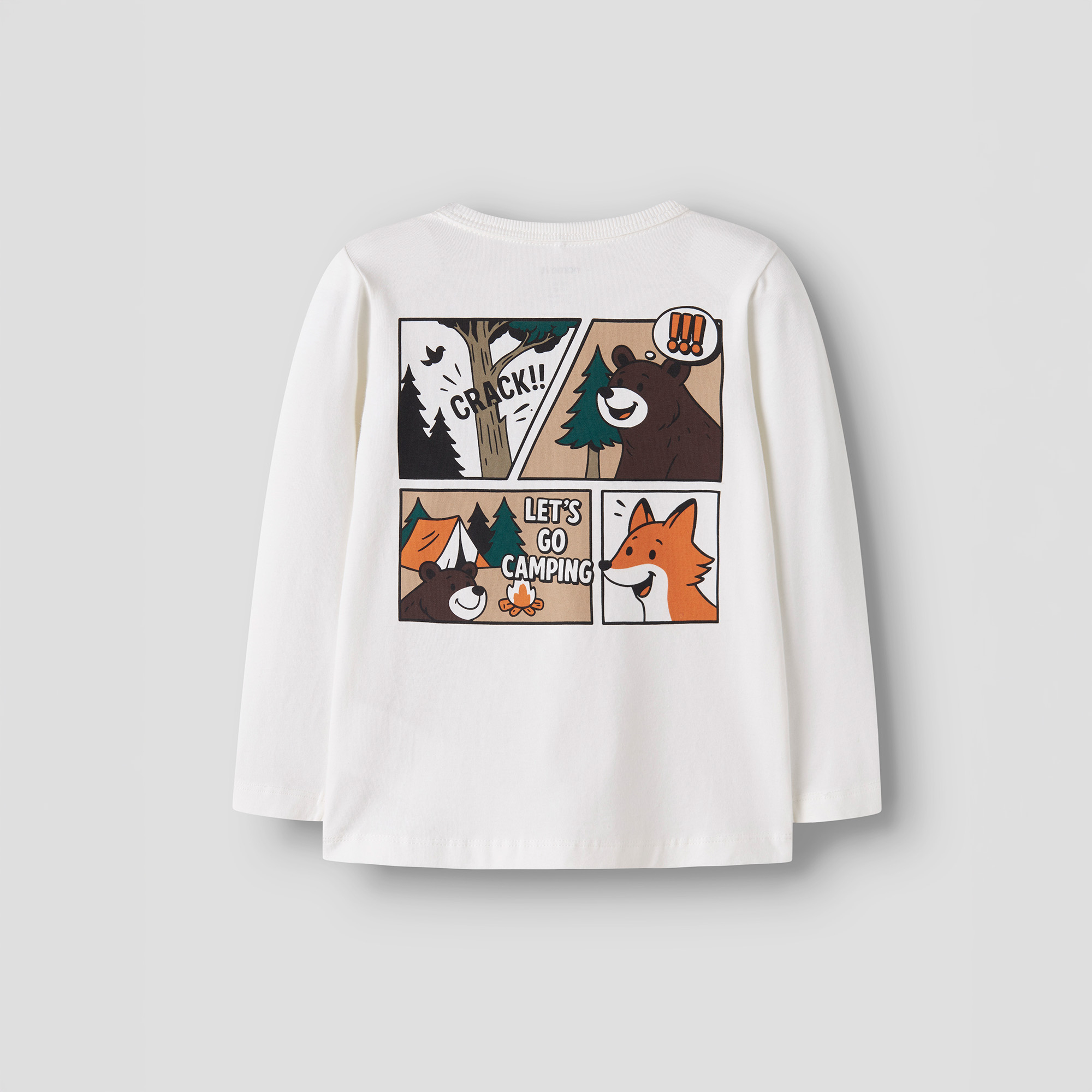 Langarmshirts, name it, Weiß – Besonderheit: mit Pigmentprint