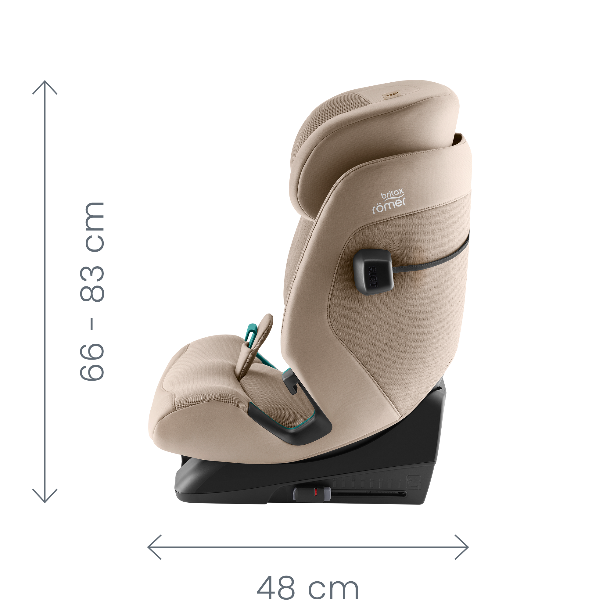 Kindersitze 15-36 kg, Gruppe 2/3, Britax Römer, Beige – Produktansicht