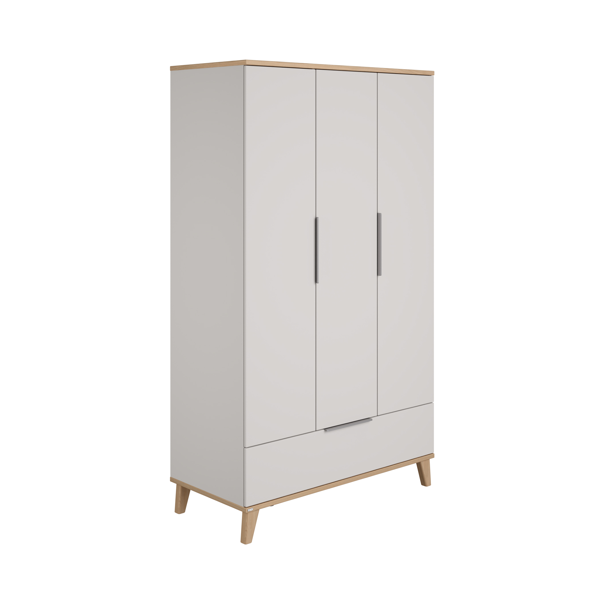 Babyzimmer Sets, PAIDI – Besonderheit: Set aus 3-türigen Kleiderschrank, Babybett, Wickelkommode, Wickelauflage